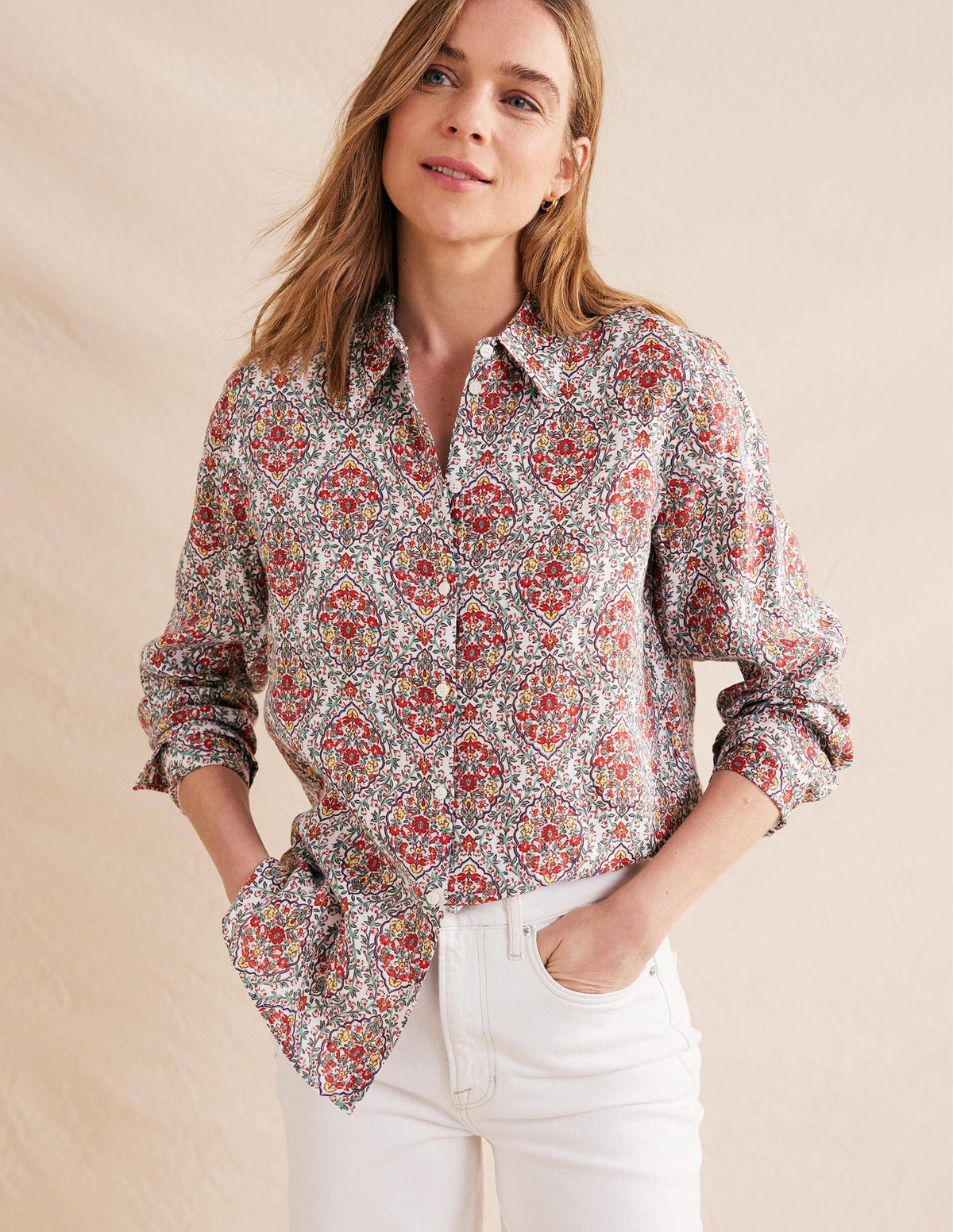 New Linen Shirt-Multi, Vine Terrace-4