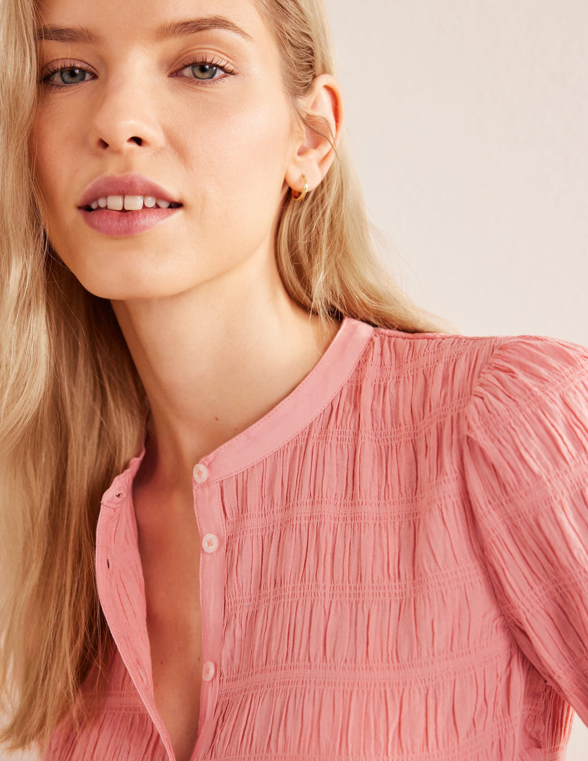 Fitted Textured Shirt-Dahlia Pink-2