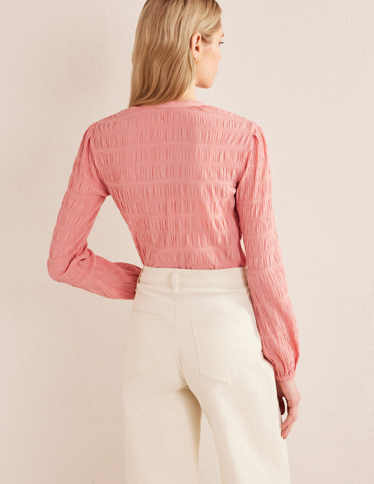 Fitted Textured Shirt-Dahlia Pink - Image 3