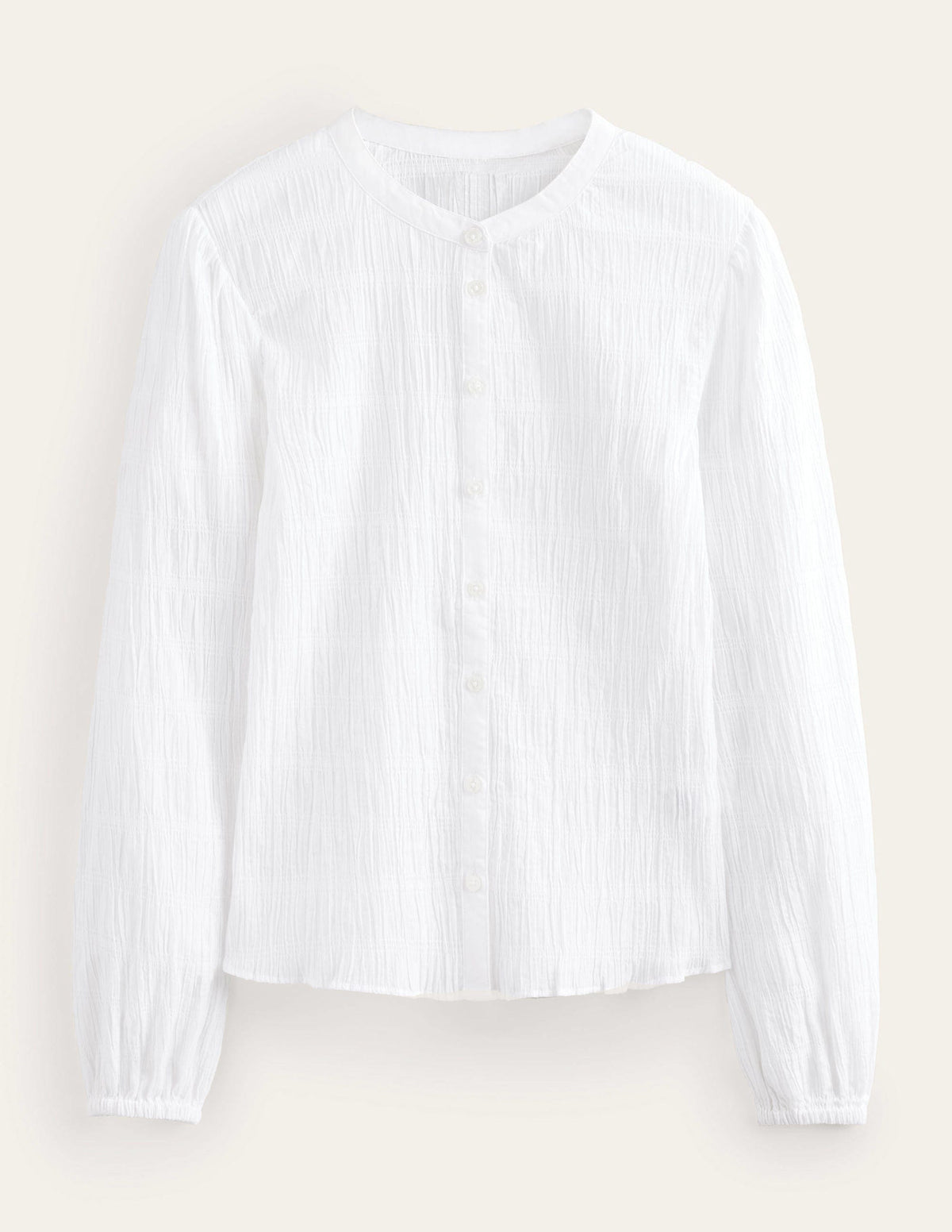 Fitted Textured Shirt-White - Image 5