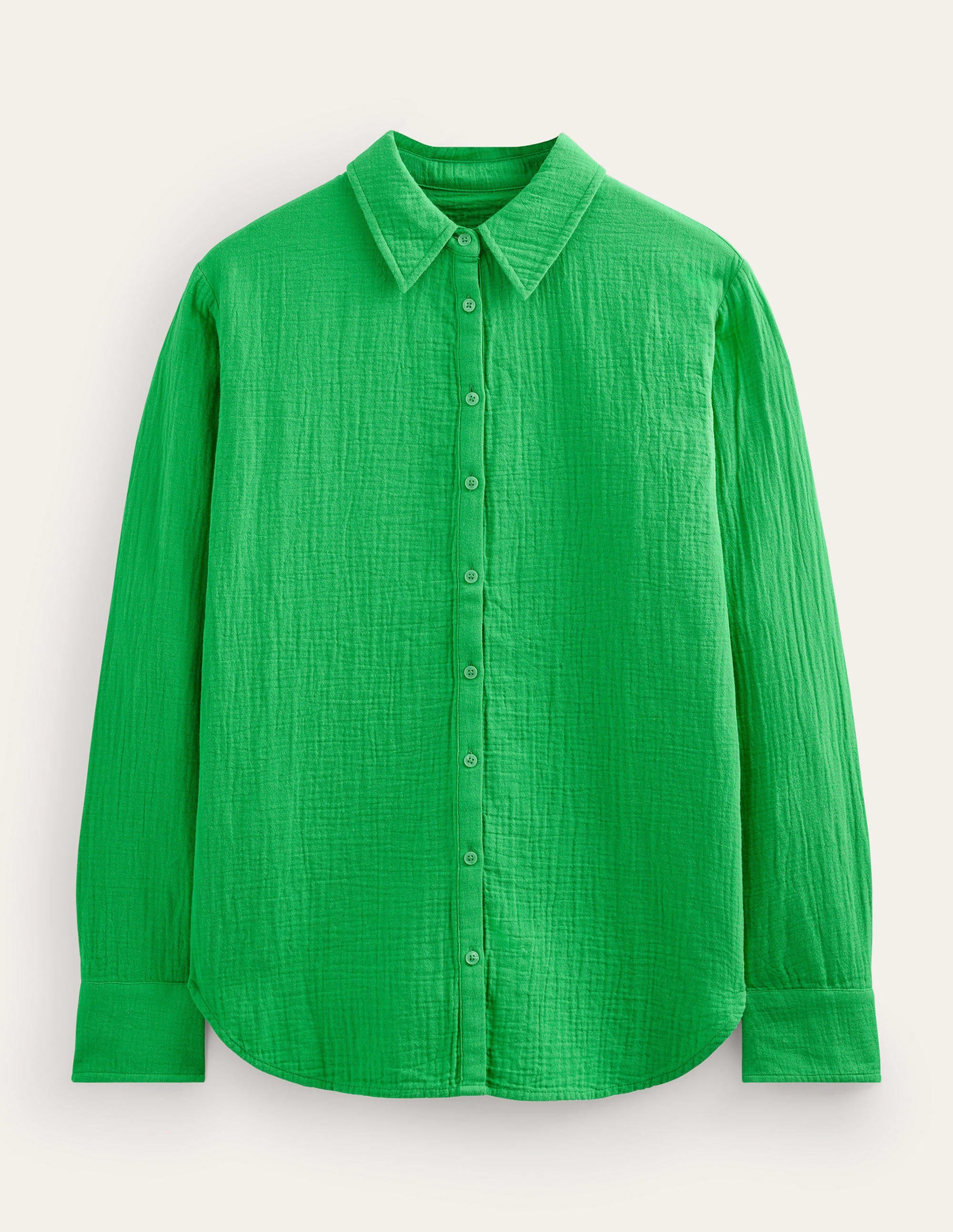 Cotton Texture Shirt-Bright Green - Image 5