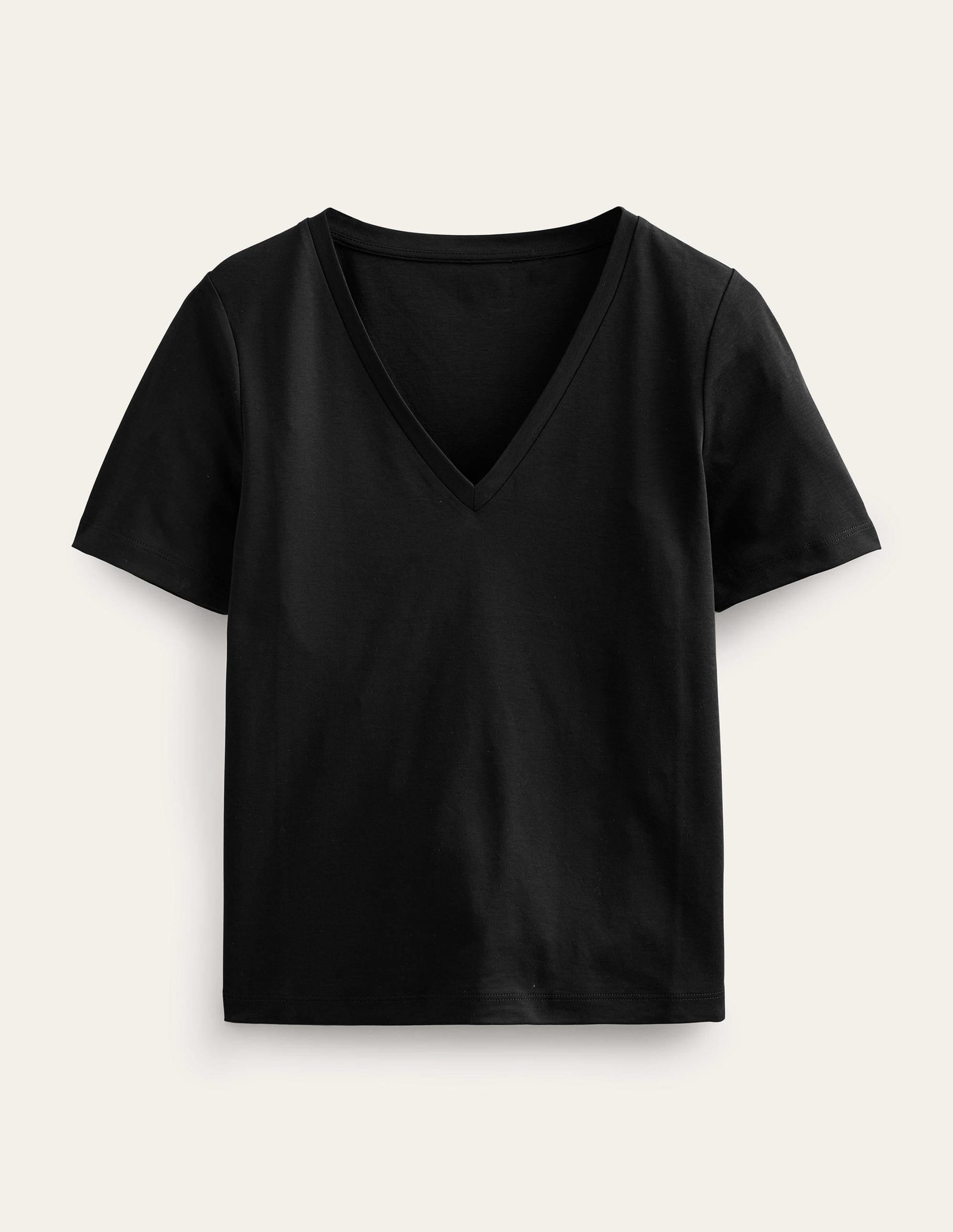 Perfect V-Neck T-Shirt-Black - Image 5