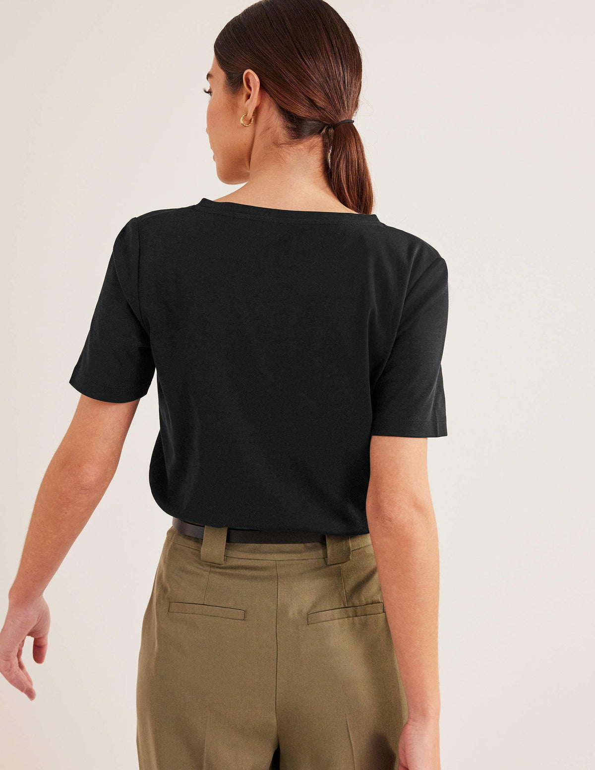 Perfect V-Neck T-Shirt-Black - Image 3