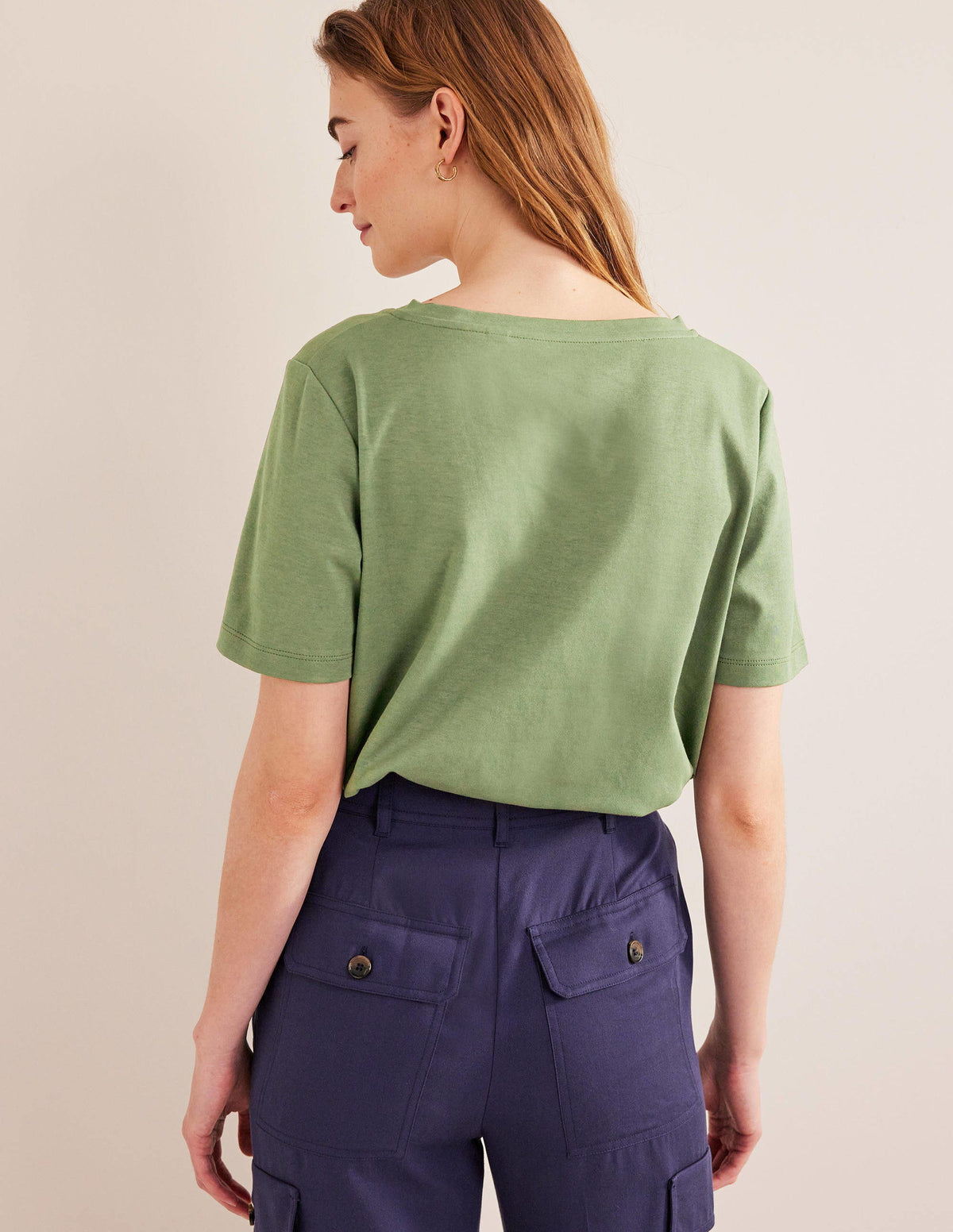Perfect V-Neck T-Shirt-Spruce - Image 3