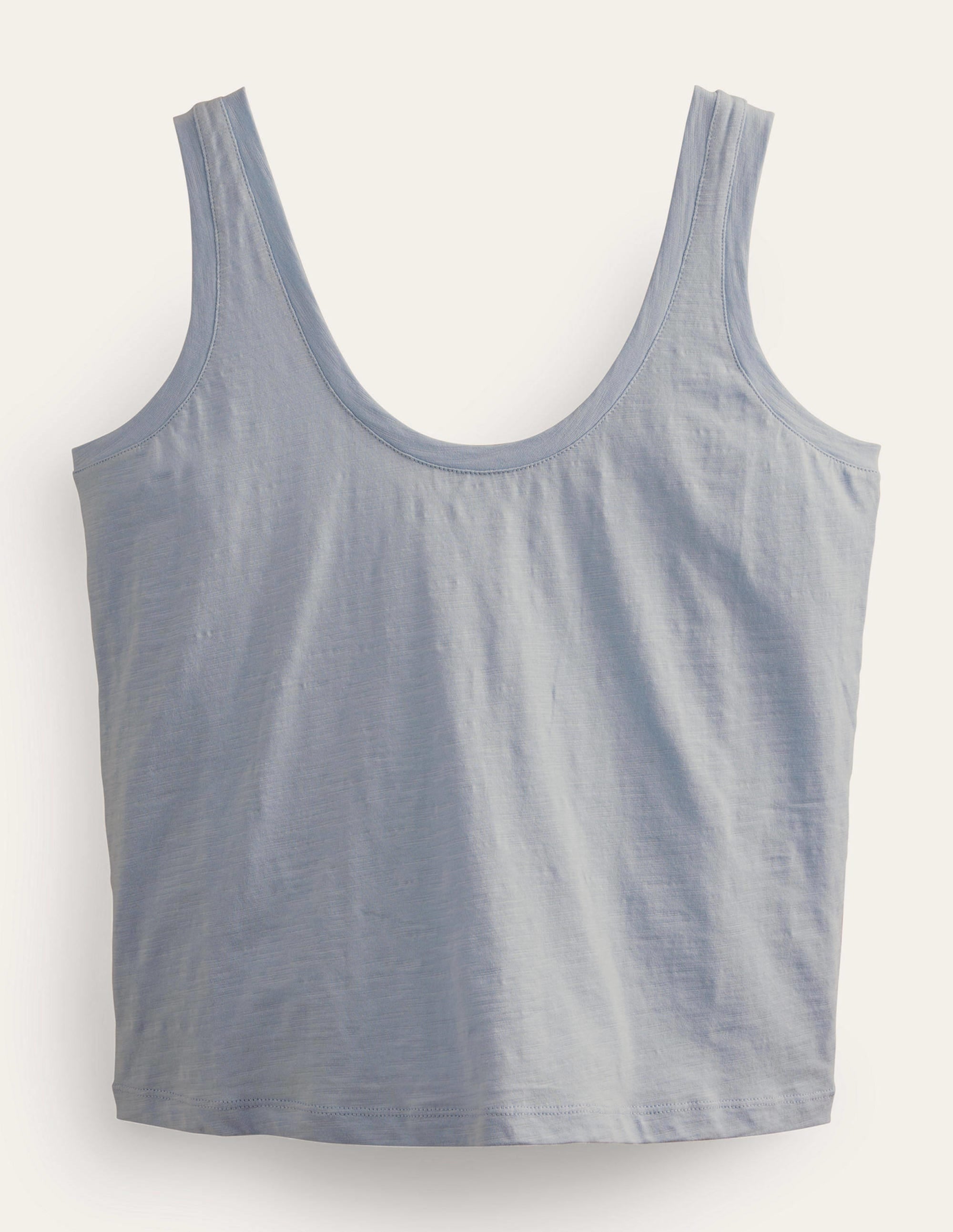 Relaxed Scoop Neck Vest-Chambray Blue - Image 6
