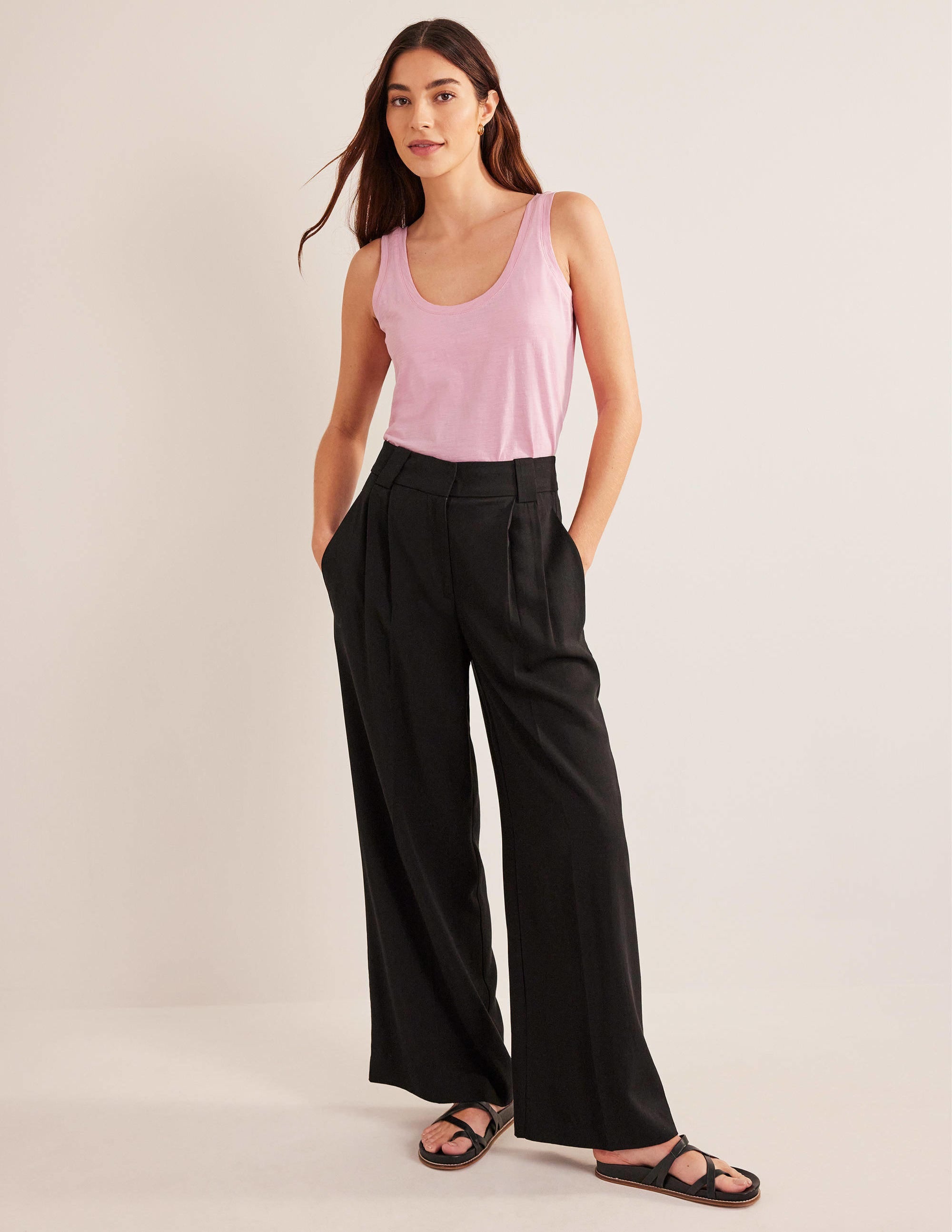 Relaxed Scoop Neck Vest-Cameo Pink - Image 5
