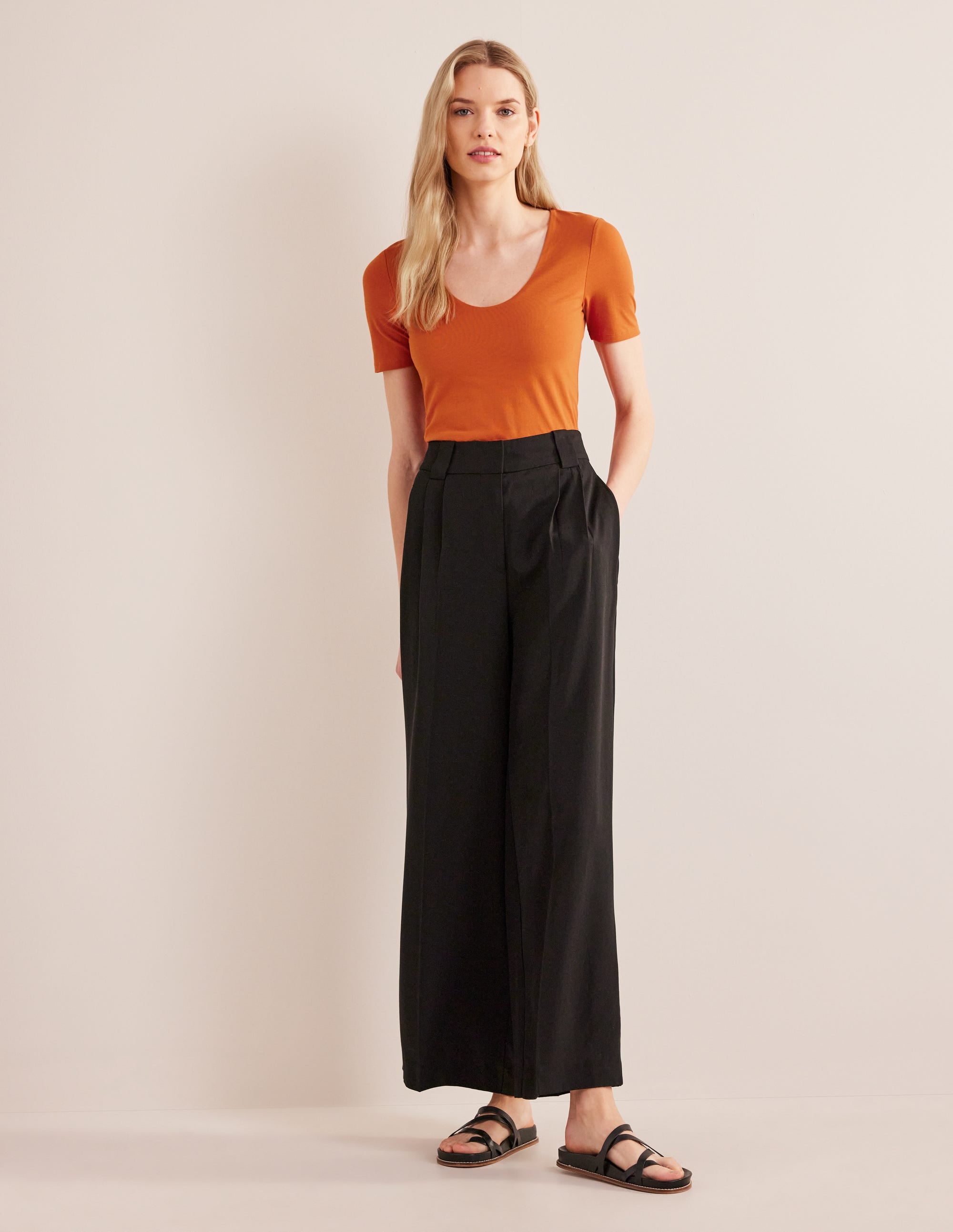 Double Layer Short Sleeve Top-Rust - Image 4
