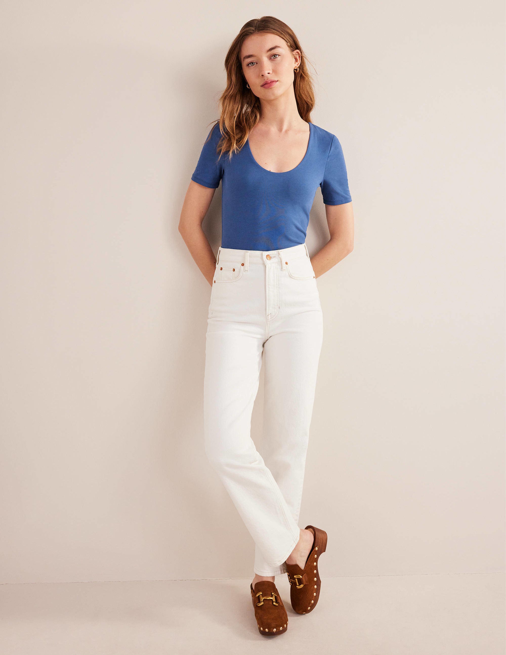 Double Layer Short Sleeve Top-True Navy - Image 4