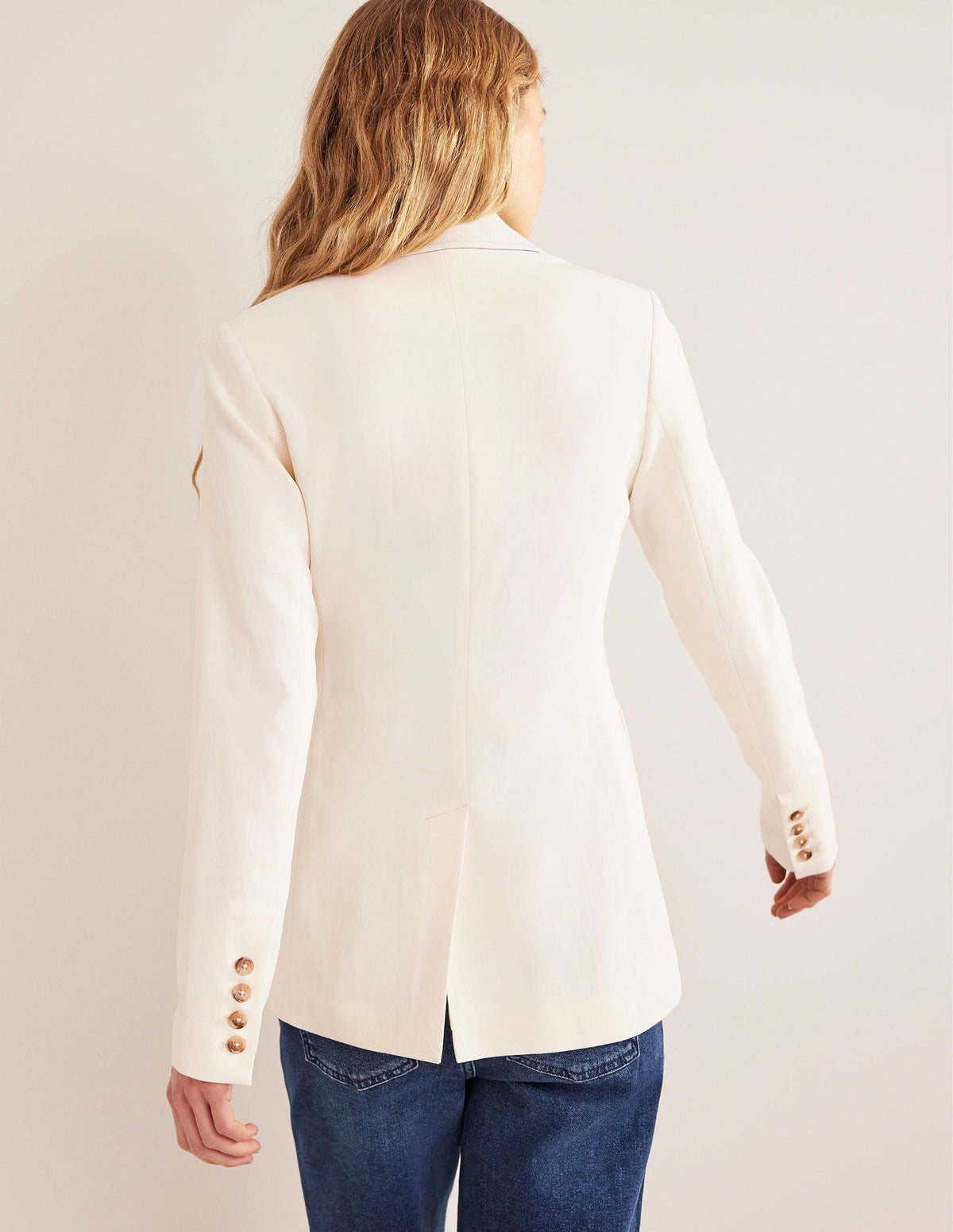 Fluid Tailored Blazer-Ivory - Image 3