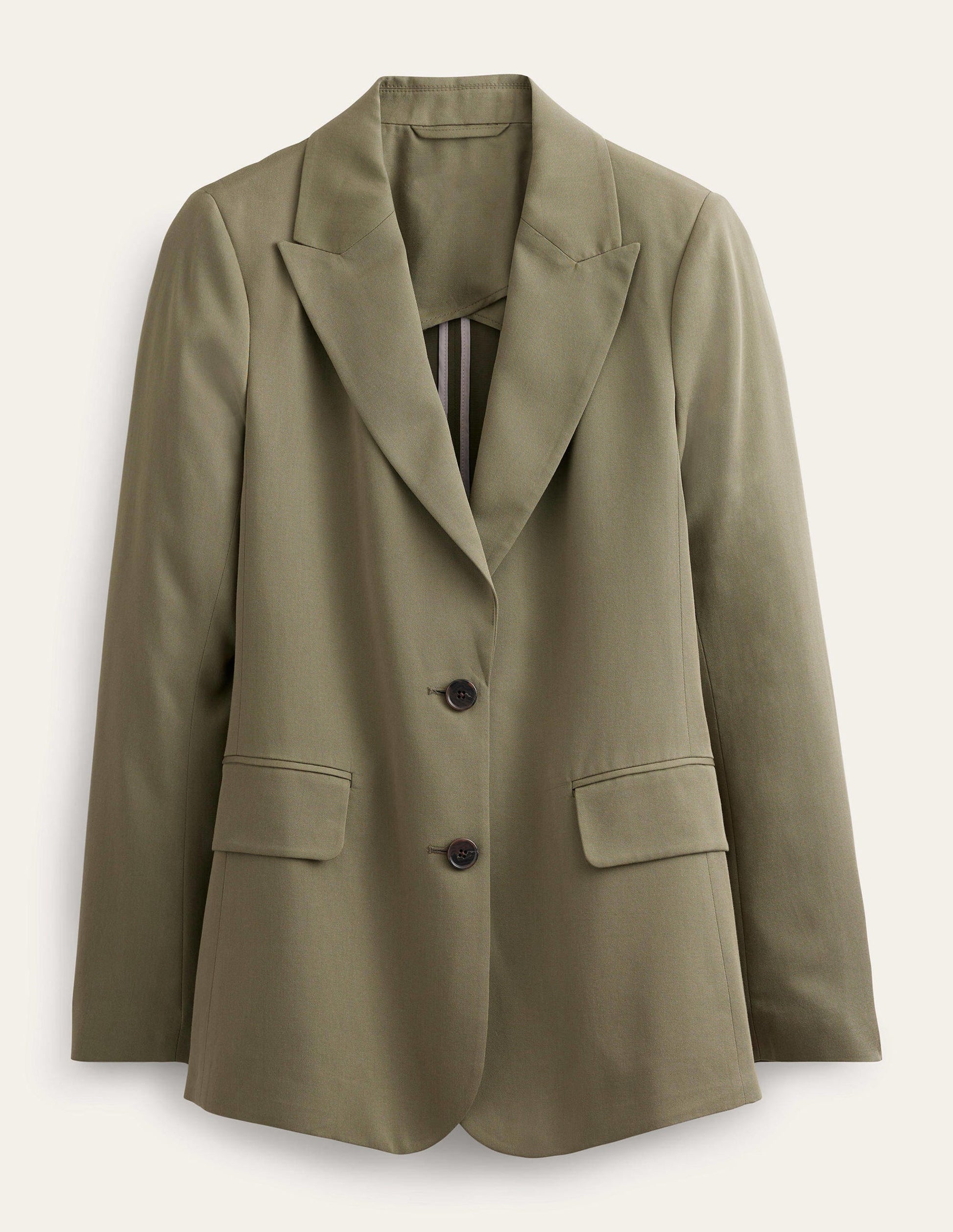Tencel Relaxed Blazer-Washed Khaki-8