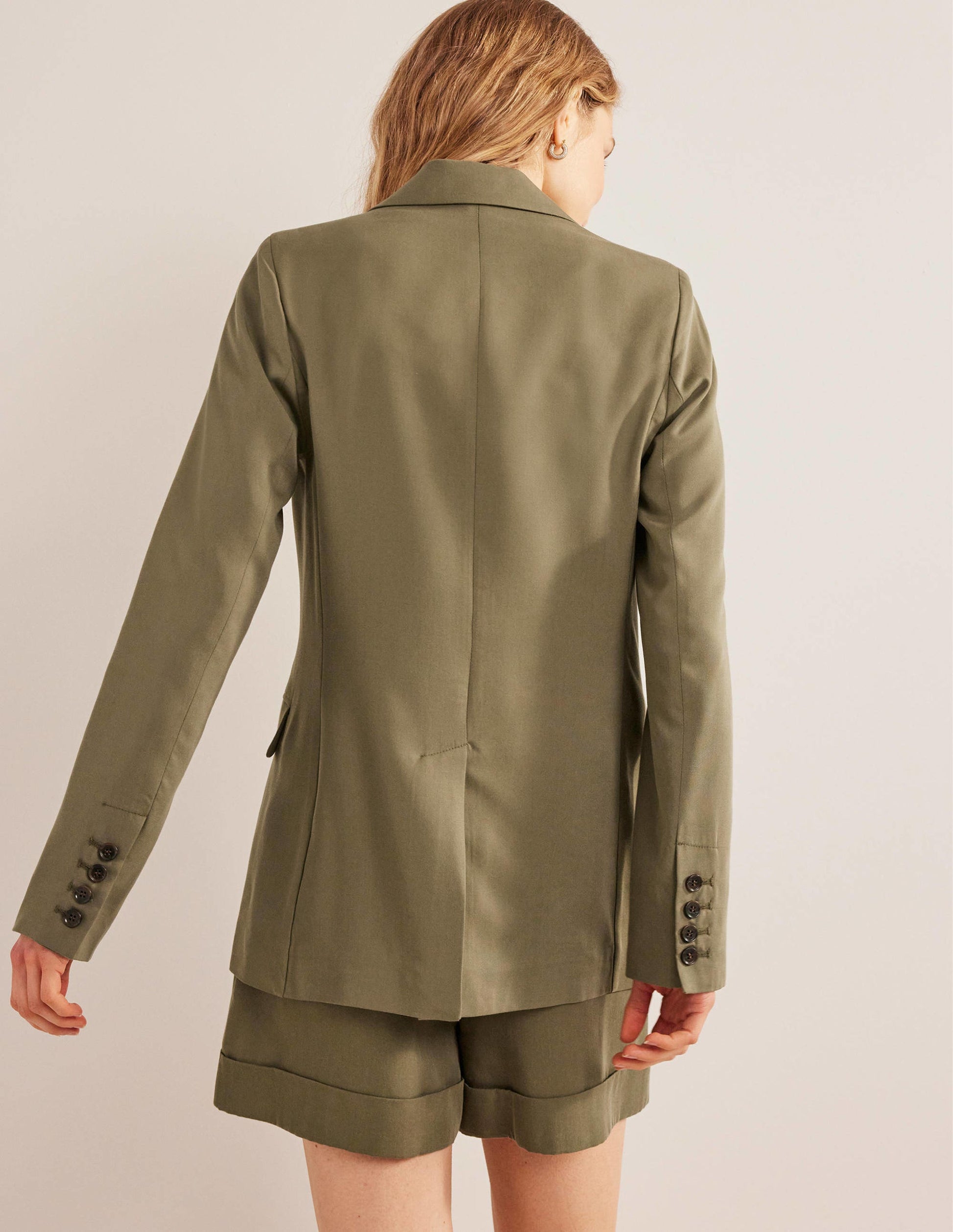 Tencel Relaxed Blazer-Washed Khaki-3