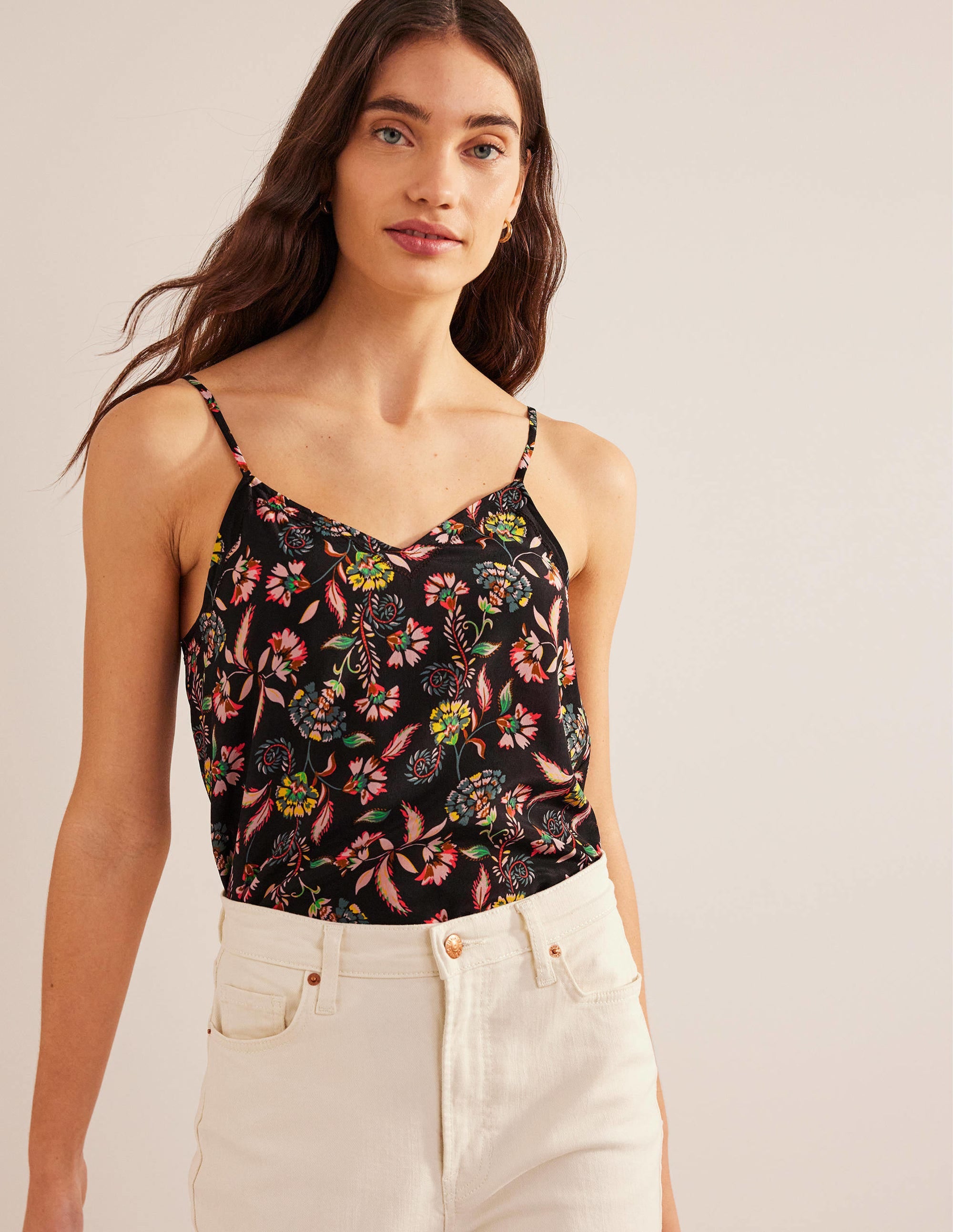 Silk Cami Top-Multi, Blossom Pome - Image 4