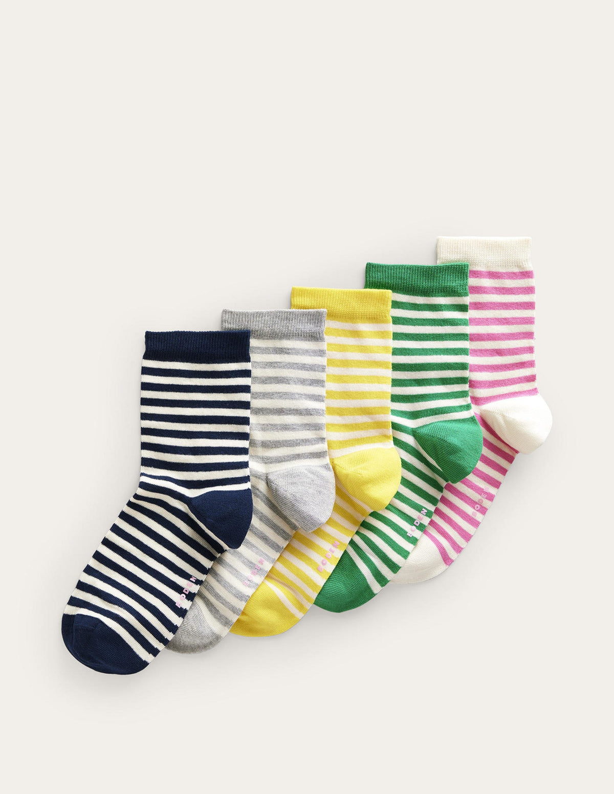 5-Pack Ankle Socks-Breton Stripe - Image 1