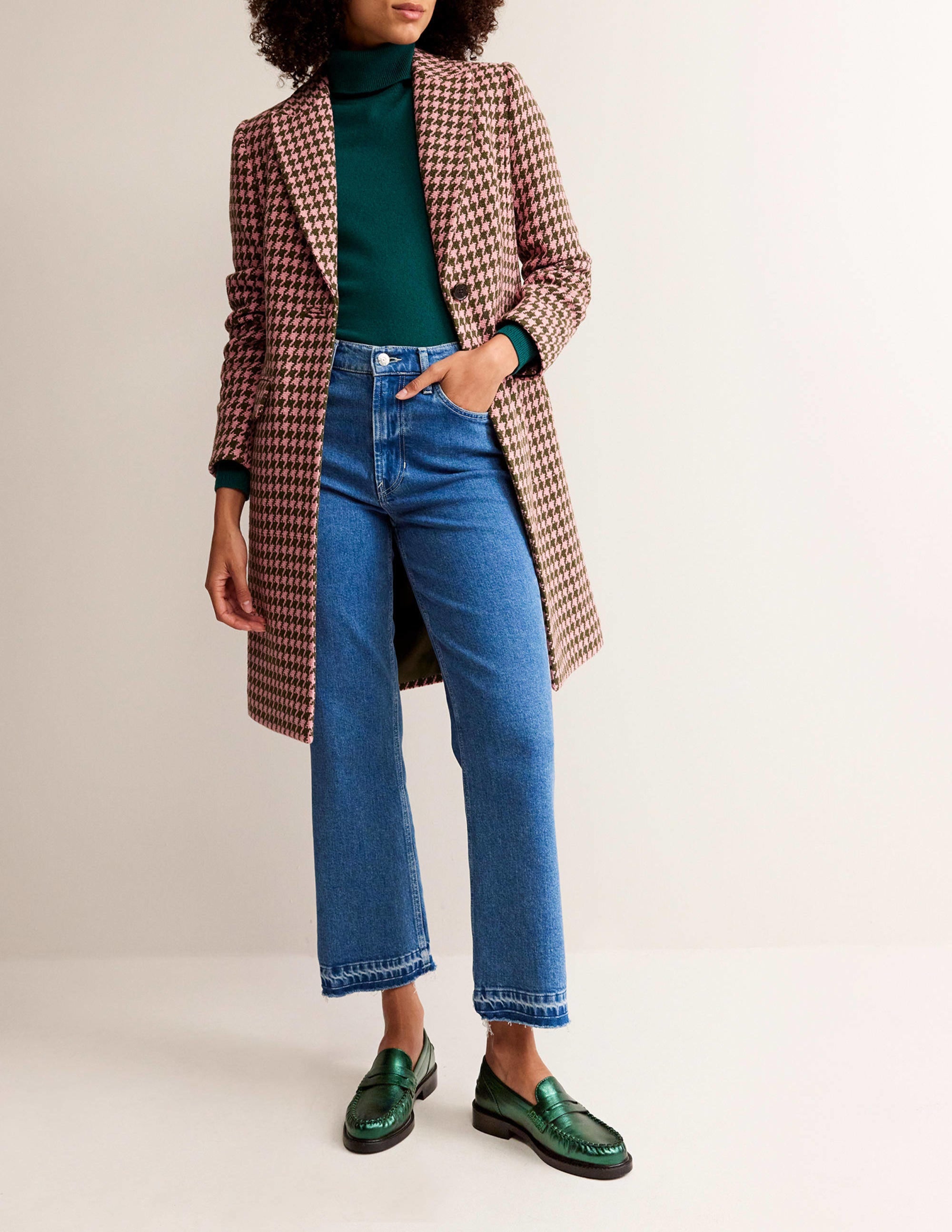 Classic Moccasin Loafers-Winter Green Metallic Leather - Image 5