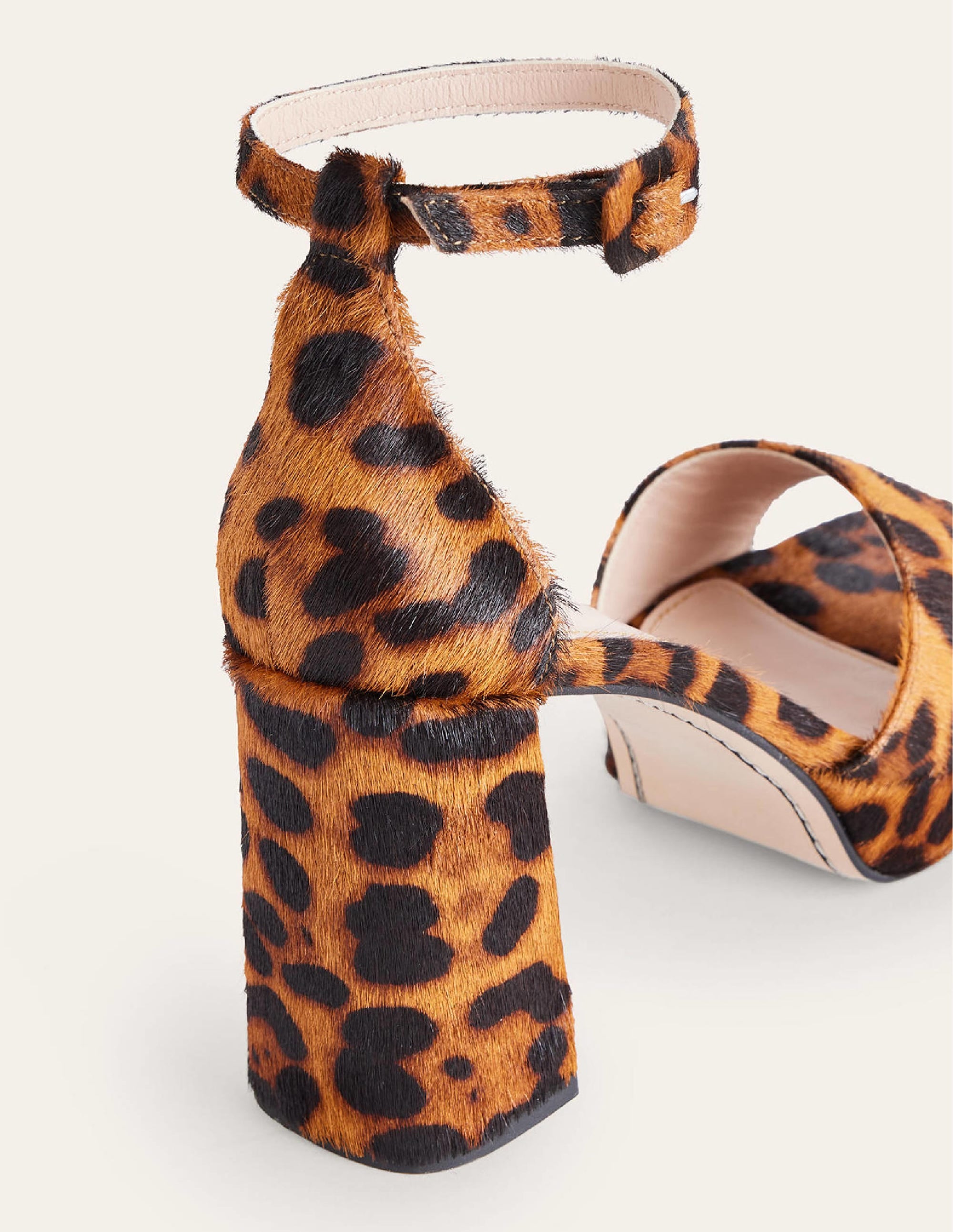Heeled Platform Sandals-Classic Leopard Pony Hair - Image 4