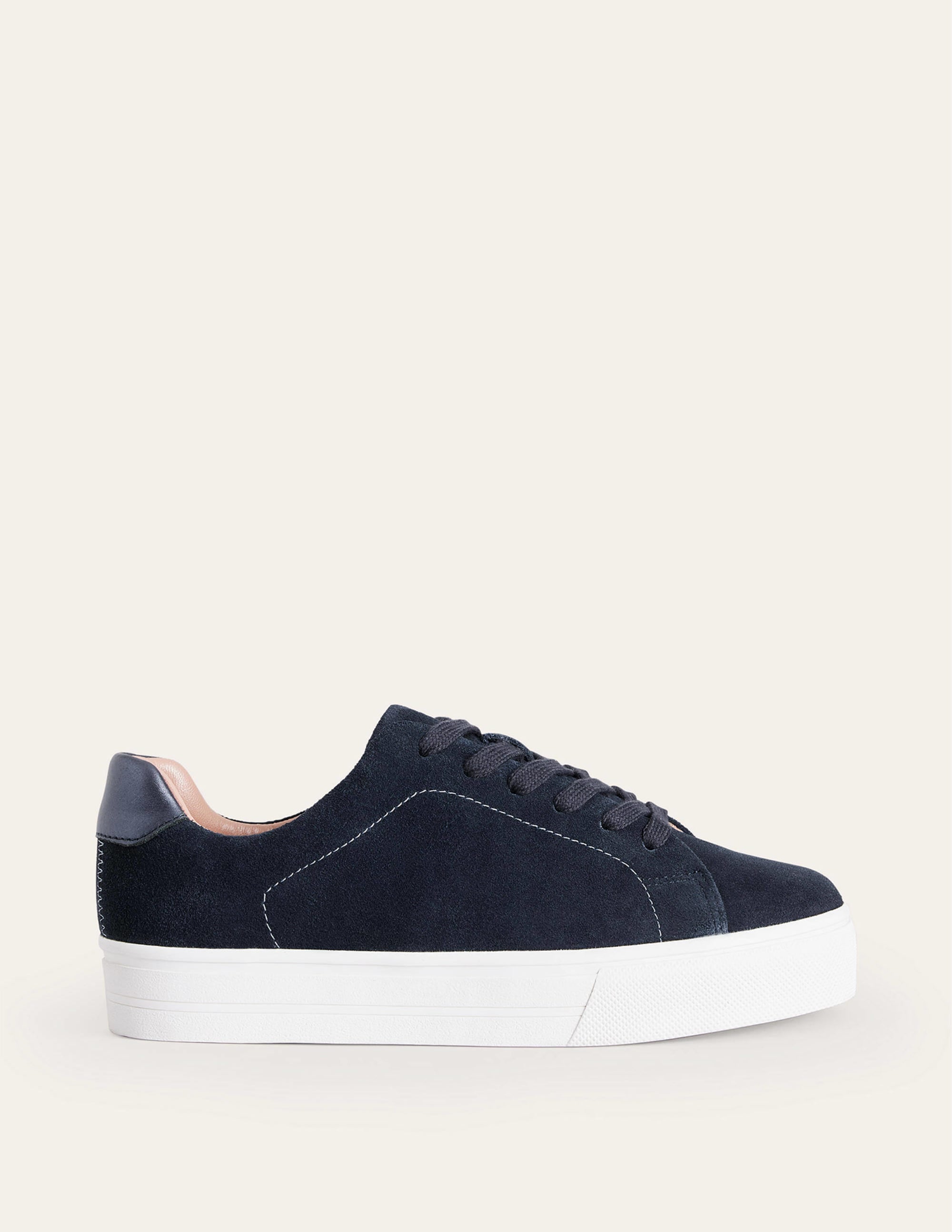 Flatform Trainers-Navy Suede - Image 2