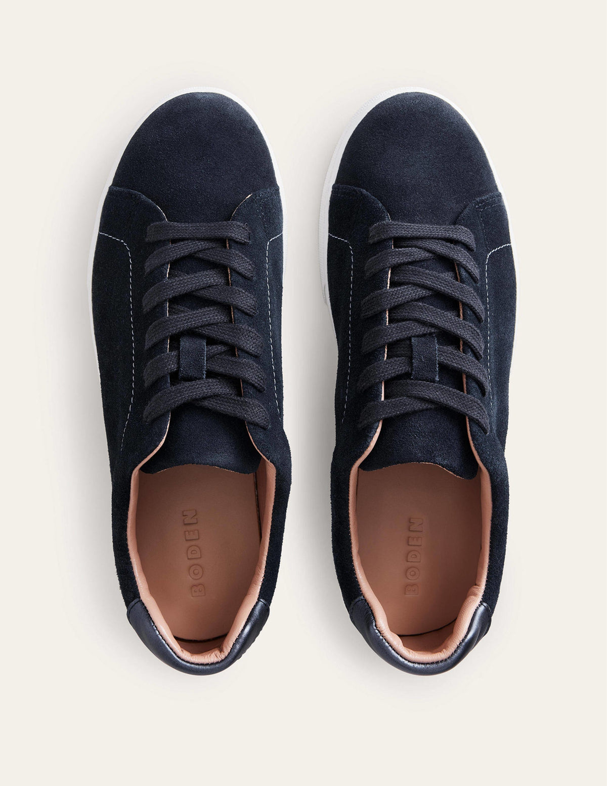 Flatform Trainers-Navy Suede - Image 5