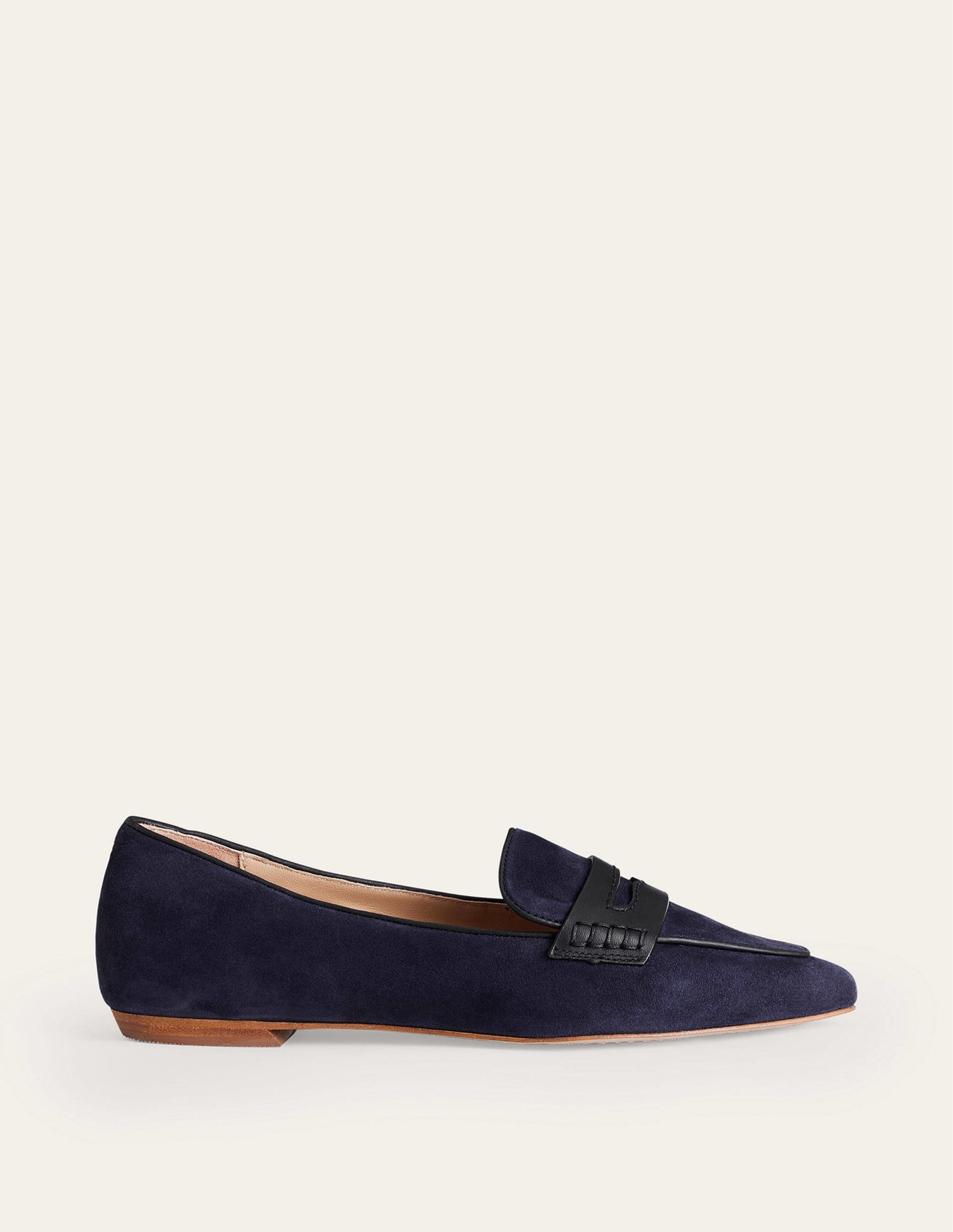 Pointed Loafers-Navy Suede-2