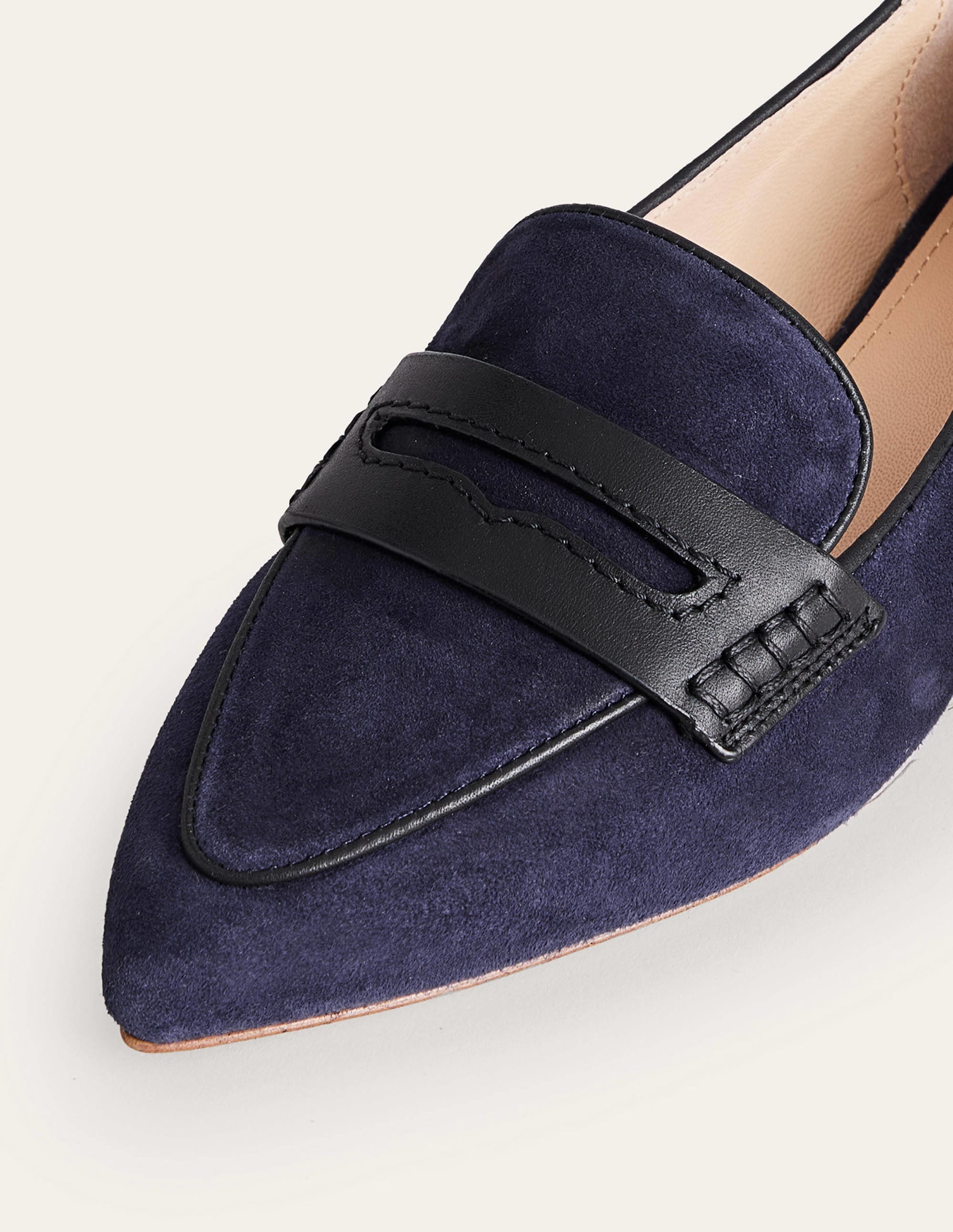 Pointed Loafers-Navy Suede - Image 4