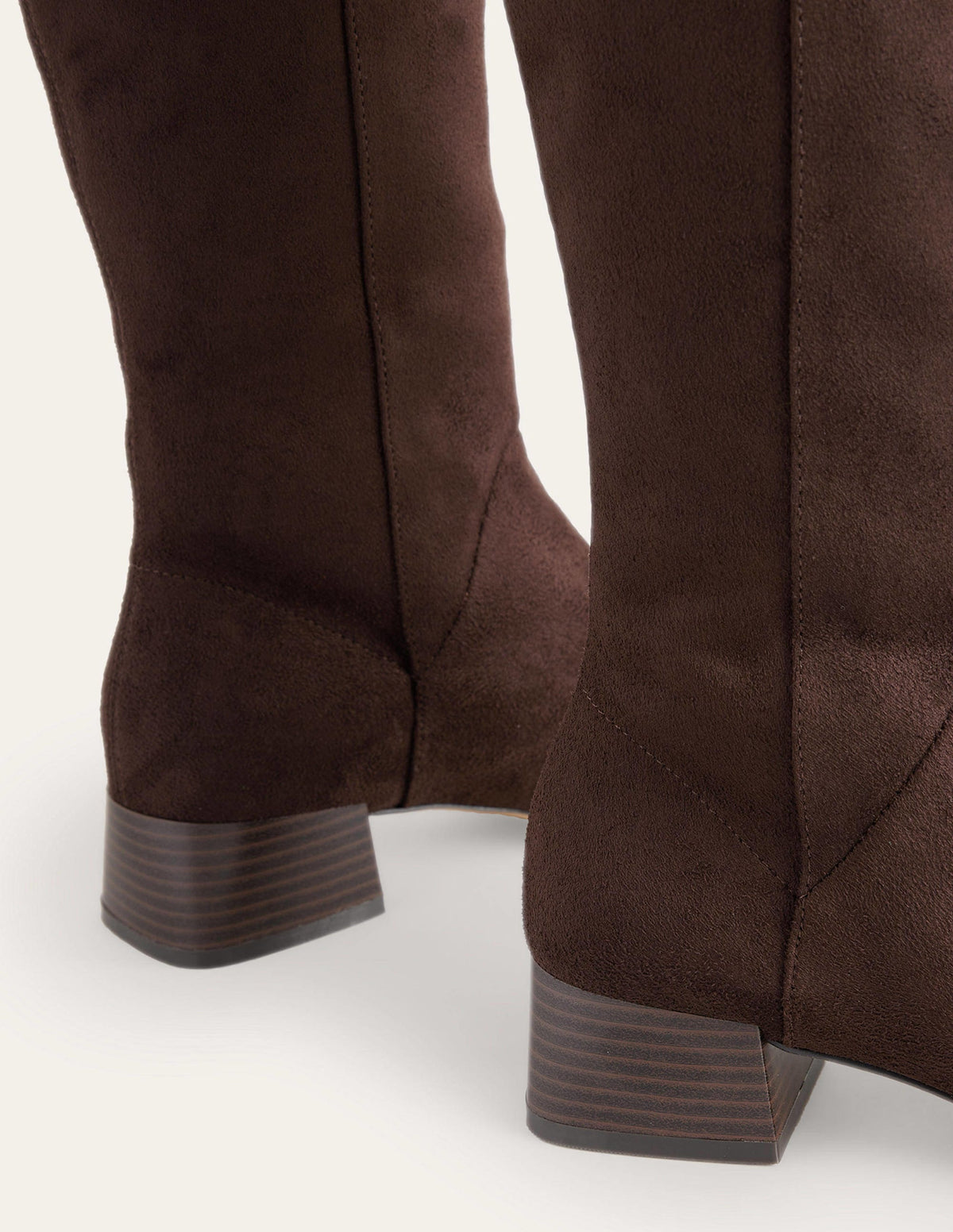 Cara Flat Stretch Knee Boots-Mahogany-4
