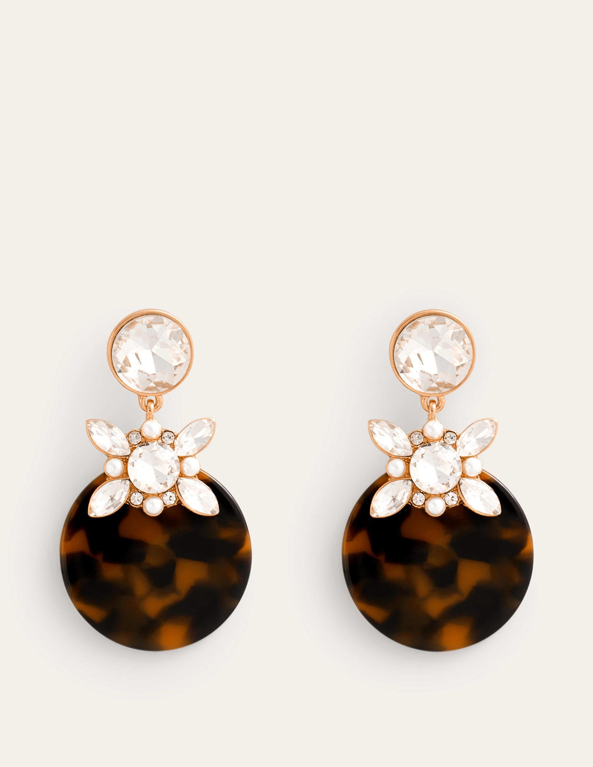 Tortoiseshell Resin Earrings-Tort-2