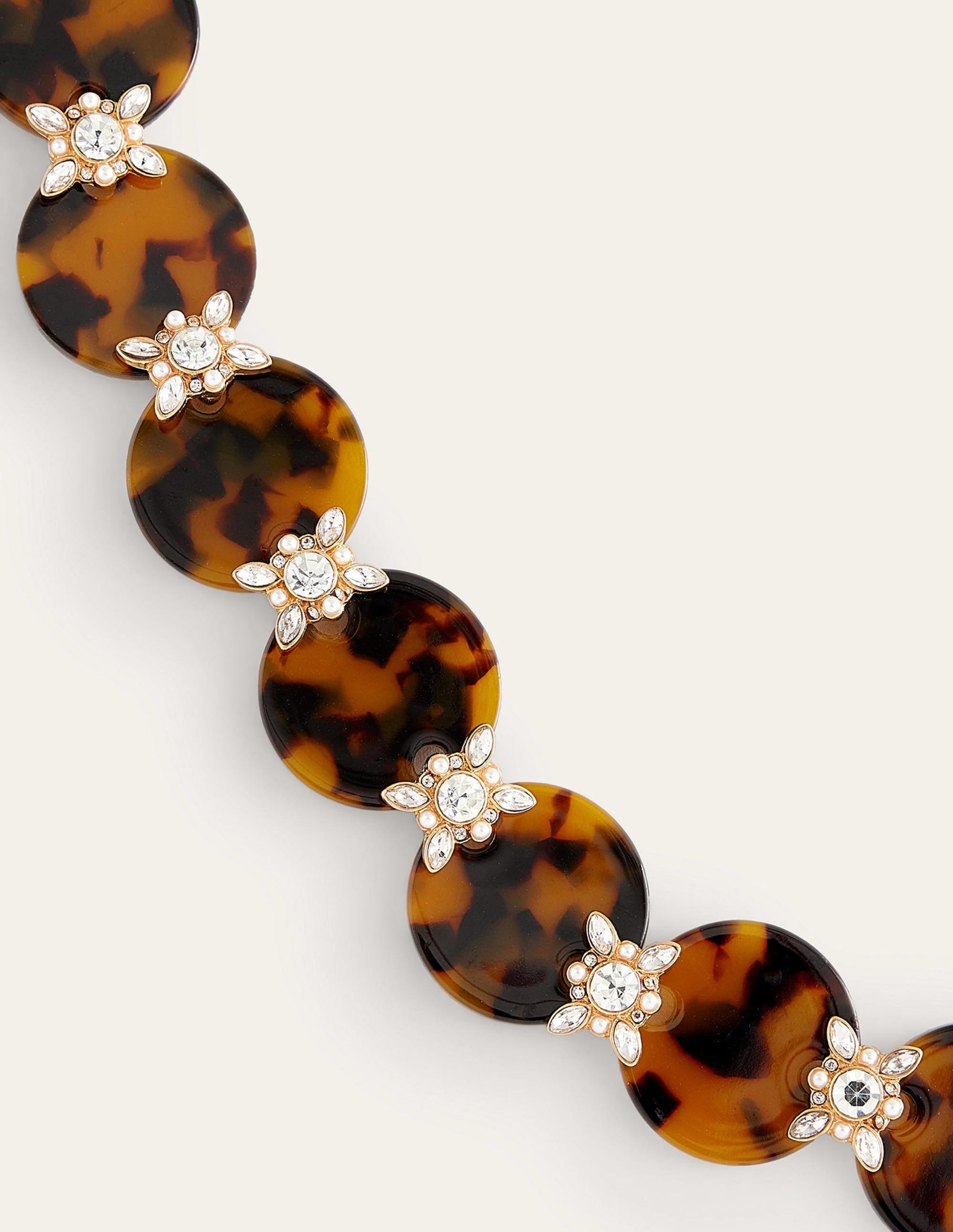 Tortoiseshell Resin Necklace-Tort - Image 3