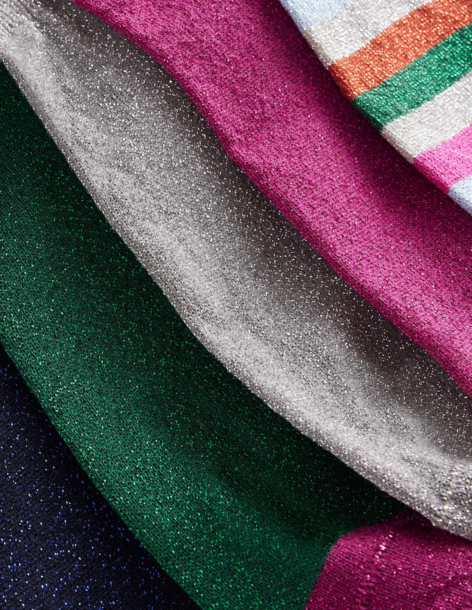 5-Pack Sparkle Trainer Socks-Metallic-2