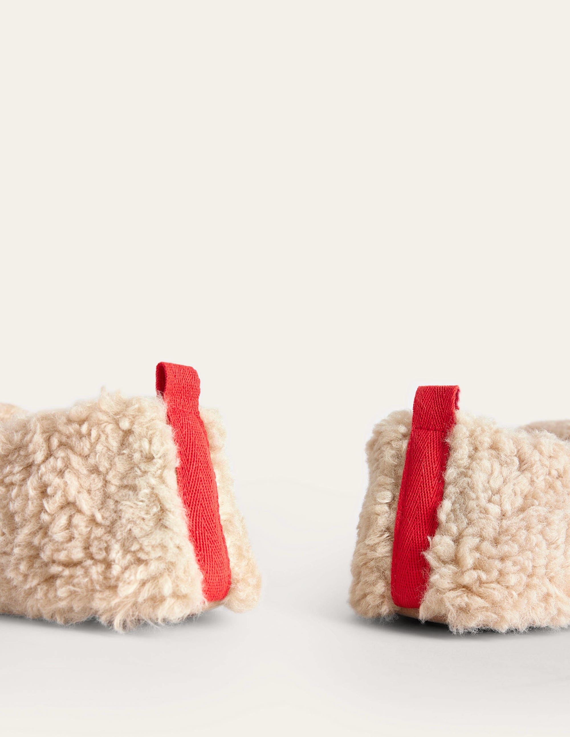 Borg Ballerina Slippers-Natural Borg - Image 3