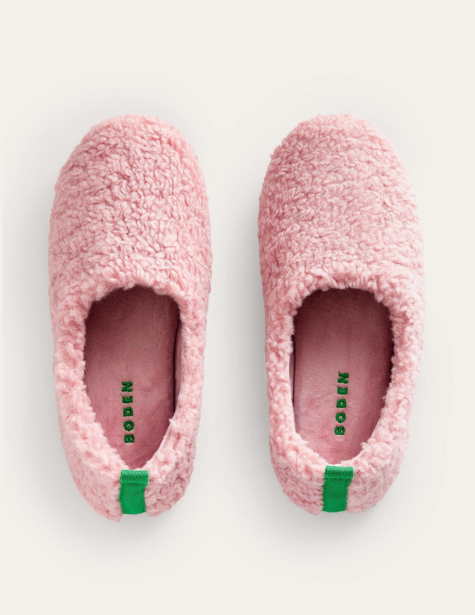 Borg Ballerina Slippers-Pink-5