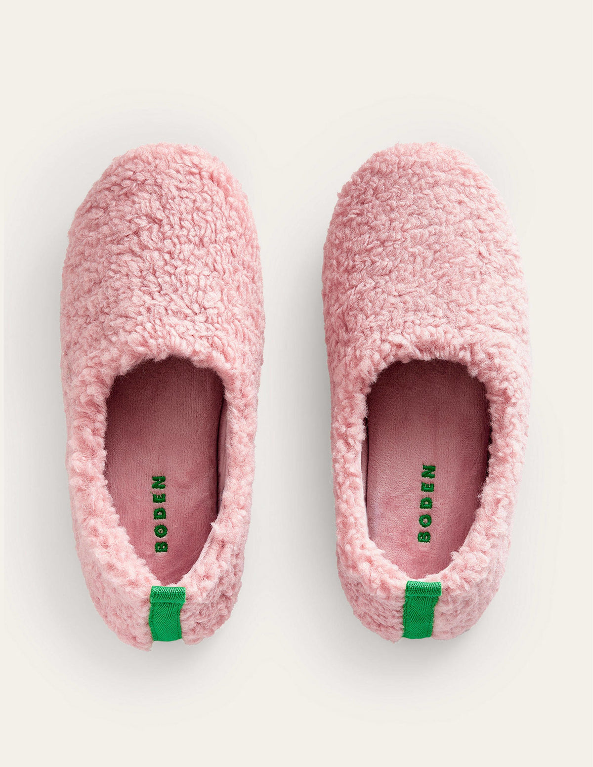 Borg Ballerina Slippers-Pink - Image 5