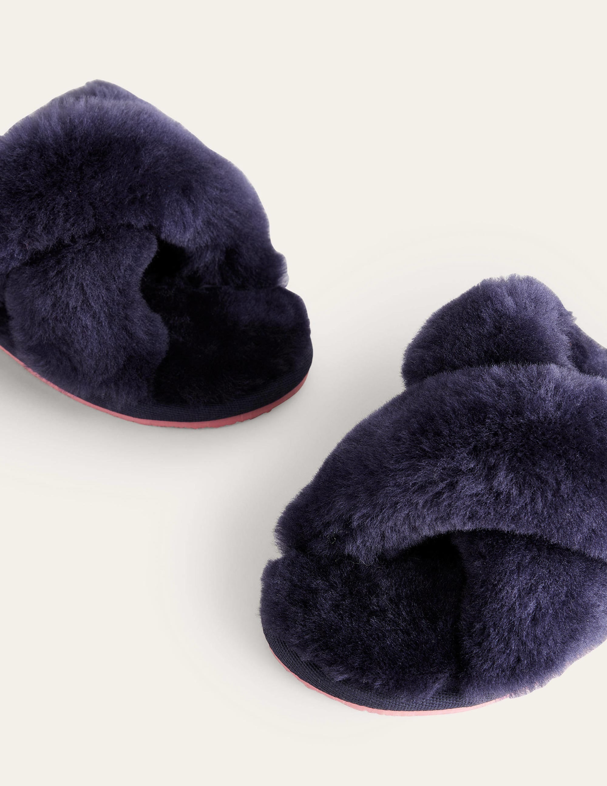 Sheepskin Slippers-Navy - Image 4