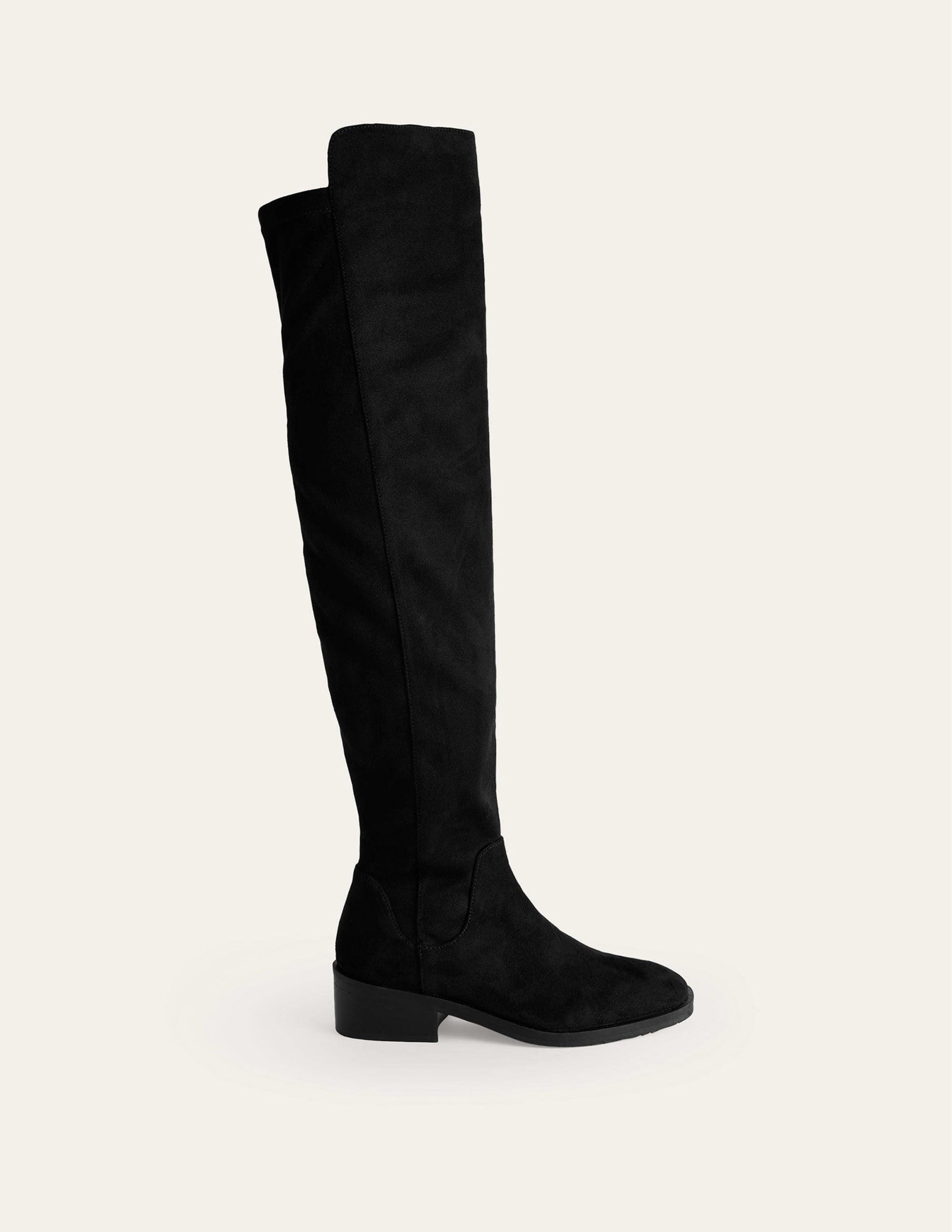 Over-The-Knee Stretch Boots-Black-1