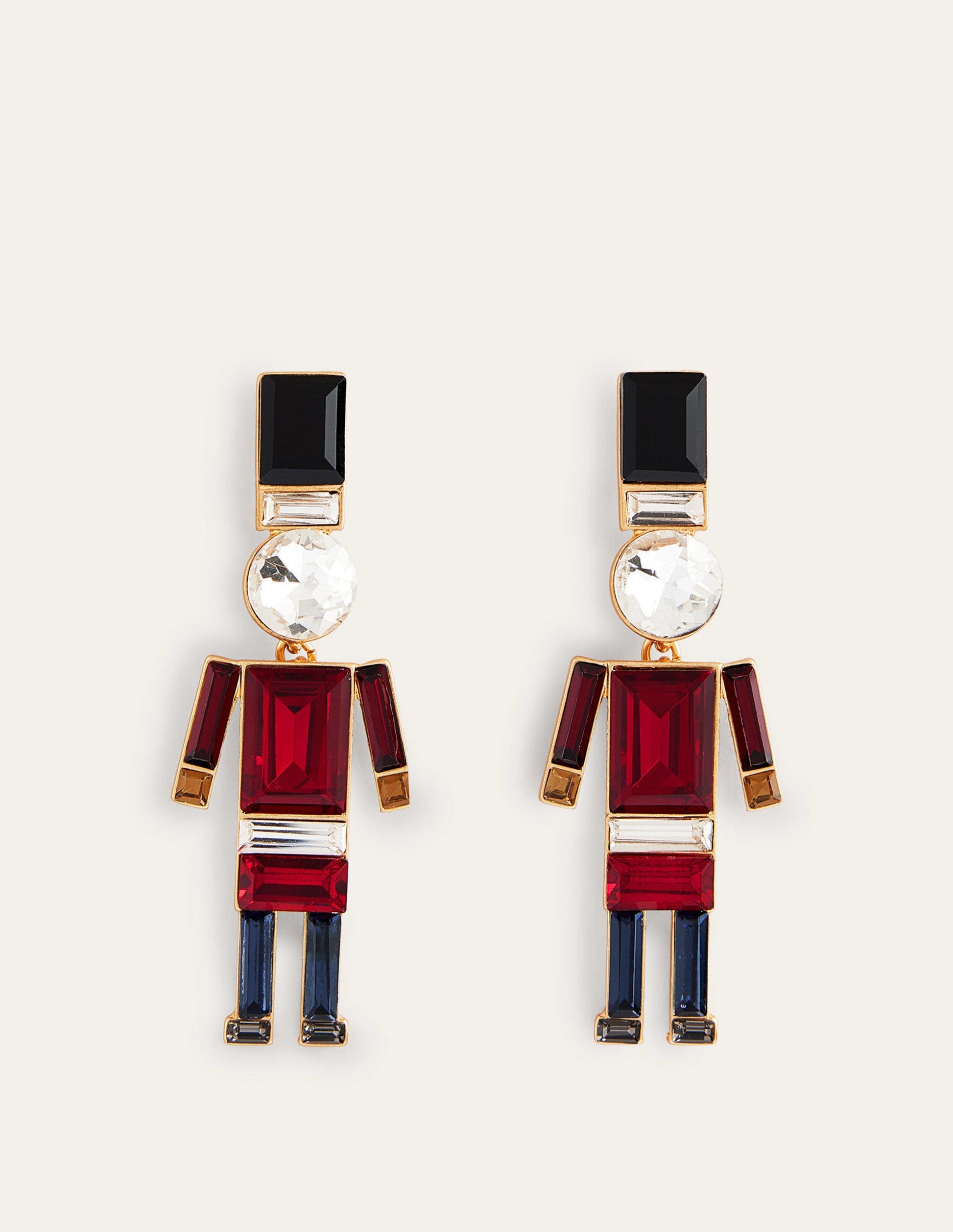 Festive Jewelled Earrings-Nutcracker-2