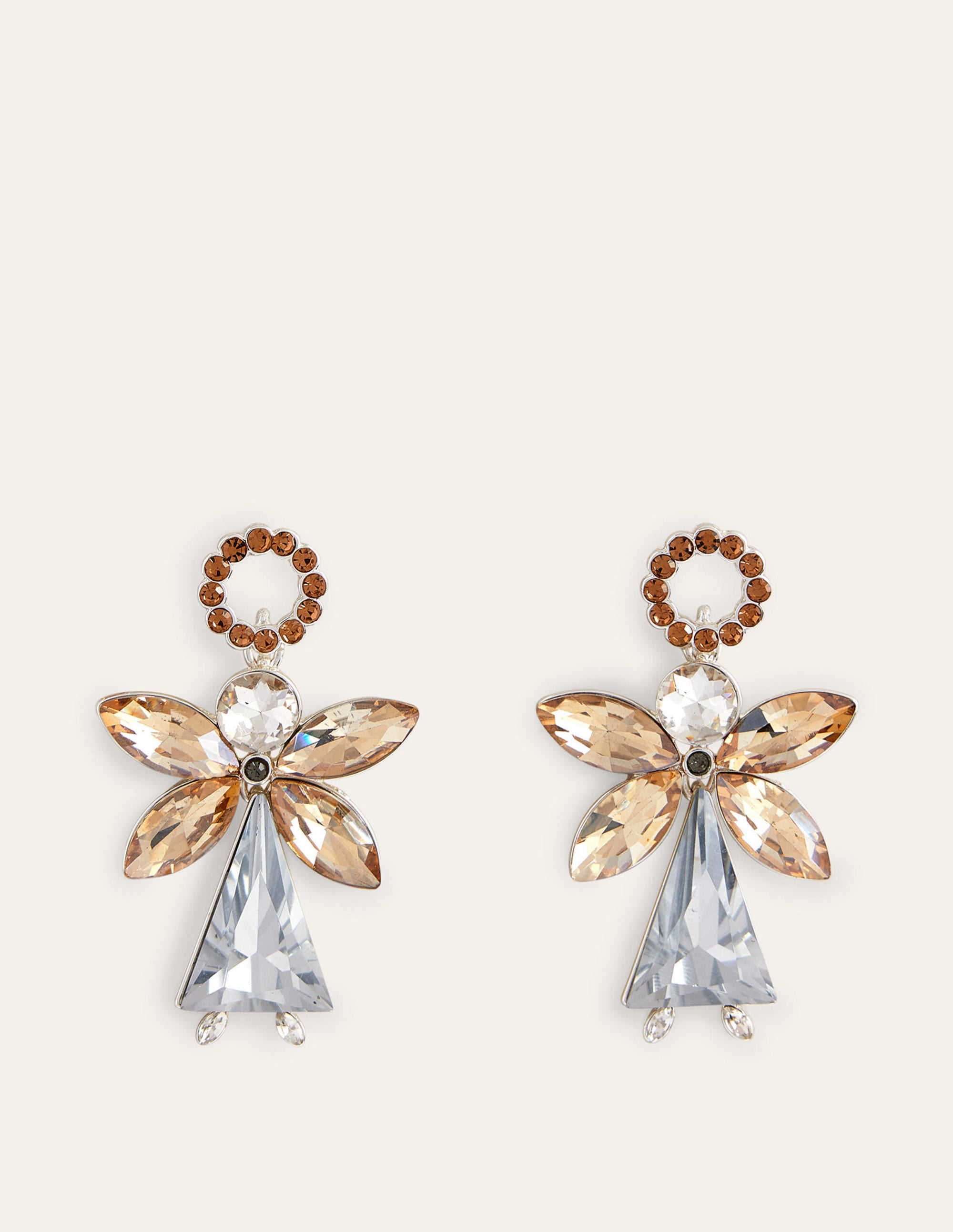 Festive Jewelled Earrings-Angel - Image 2