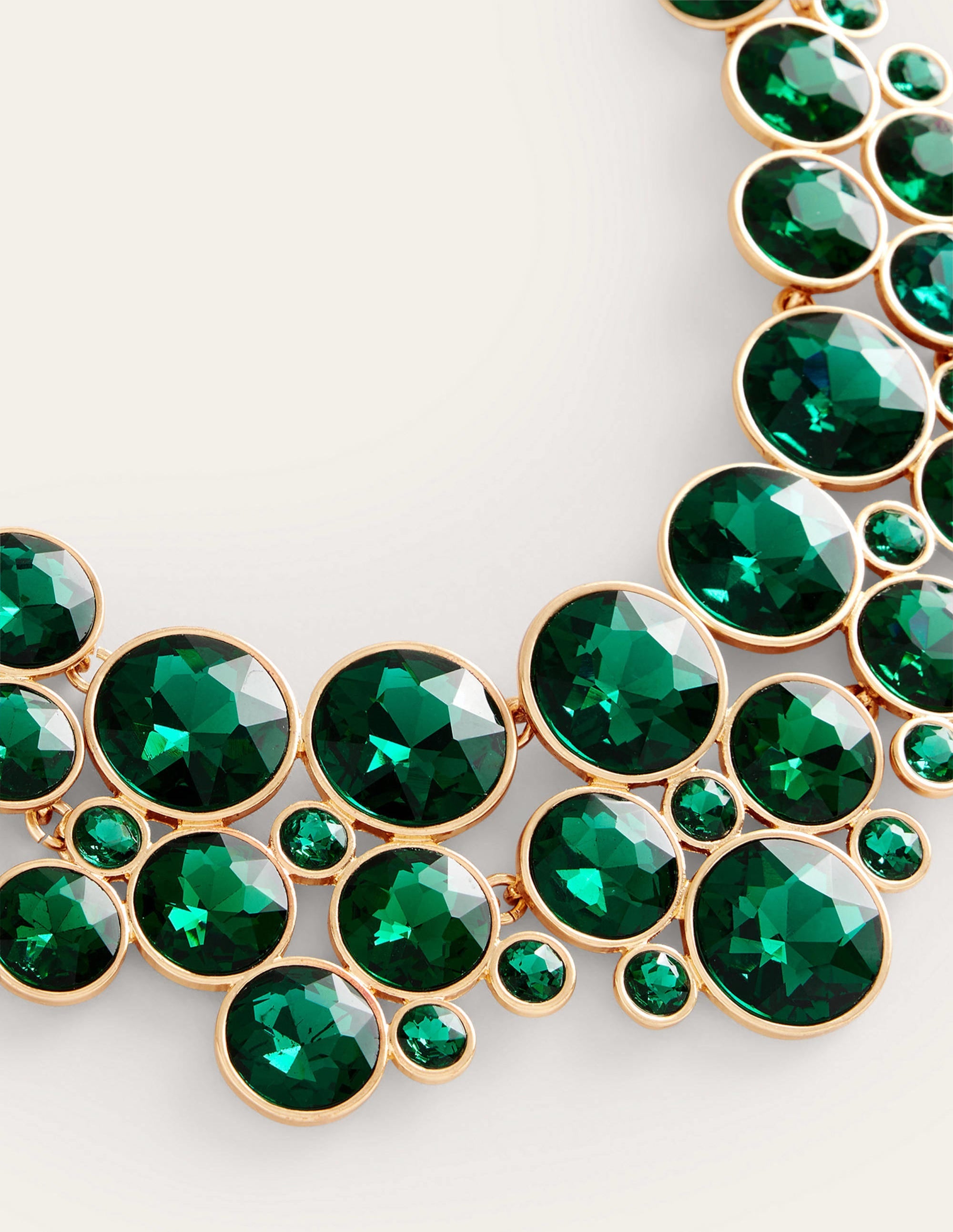 Andrea Jewel-Cluster Necklace-Green - Image 3