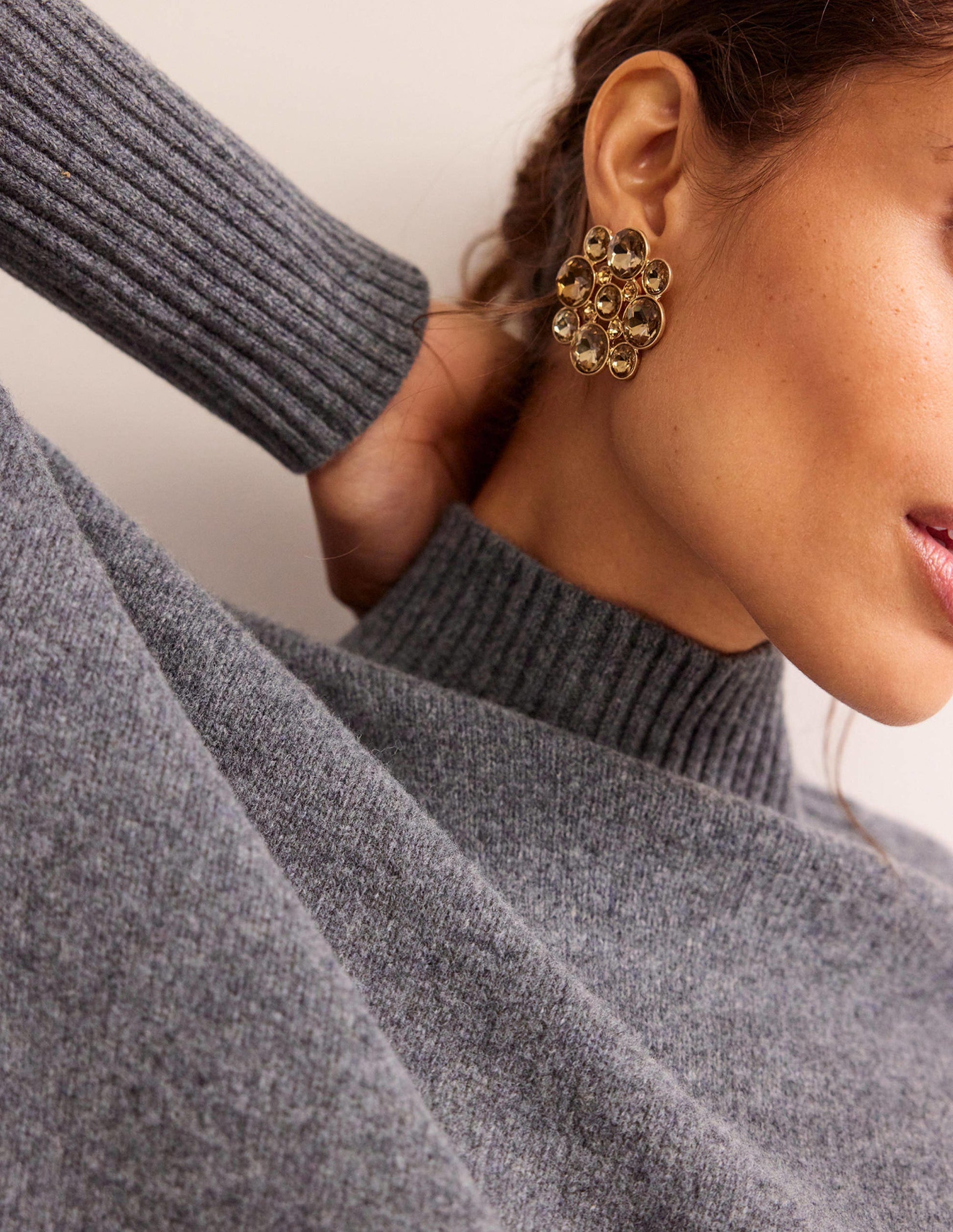 Andrea Jewel-Cluster Earrings-Gold-1