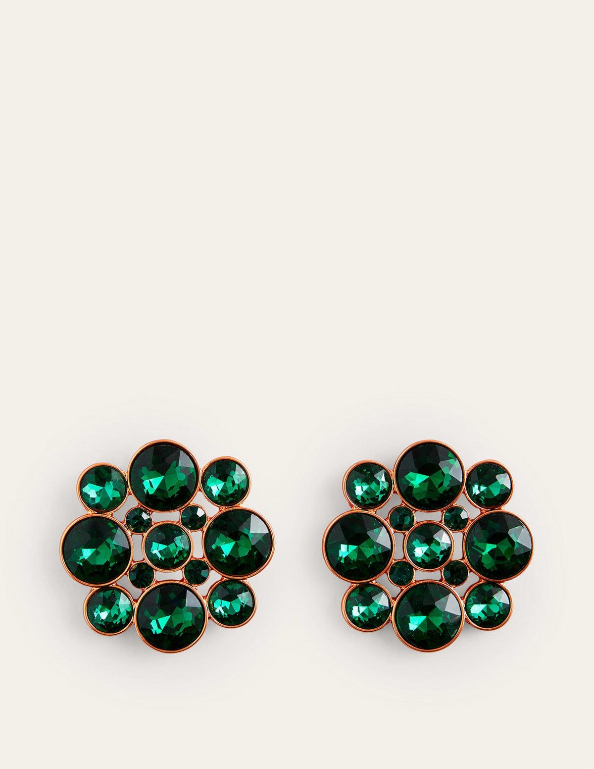 Andrea Jewel-Cluster Earrings-Green - Image 2