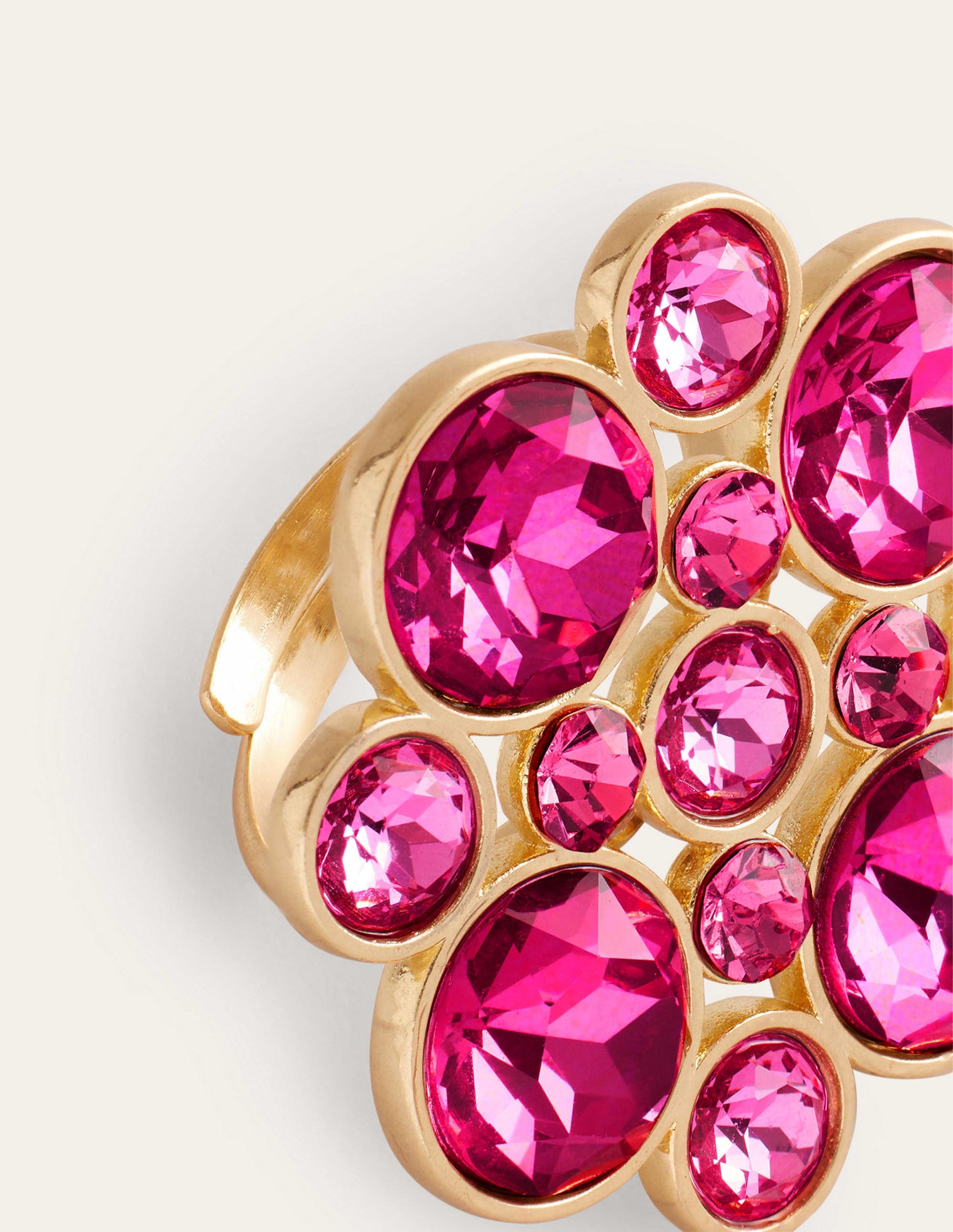 Andrea Jewel-Cluster Ring-Hot Pink-3