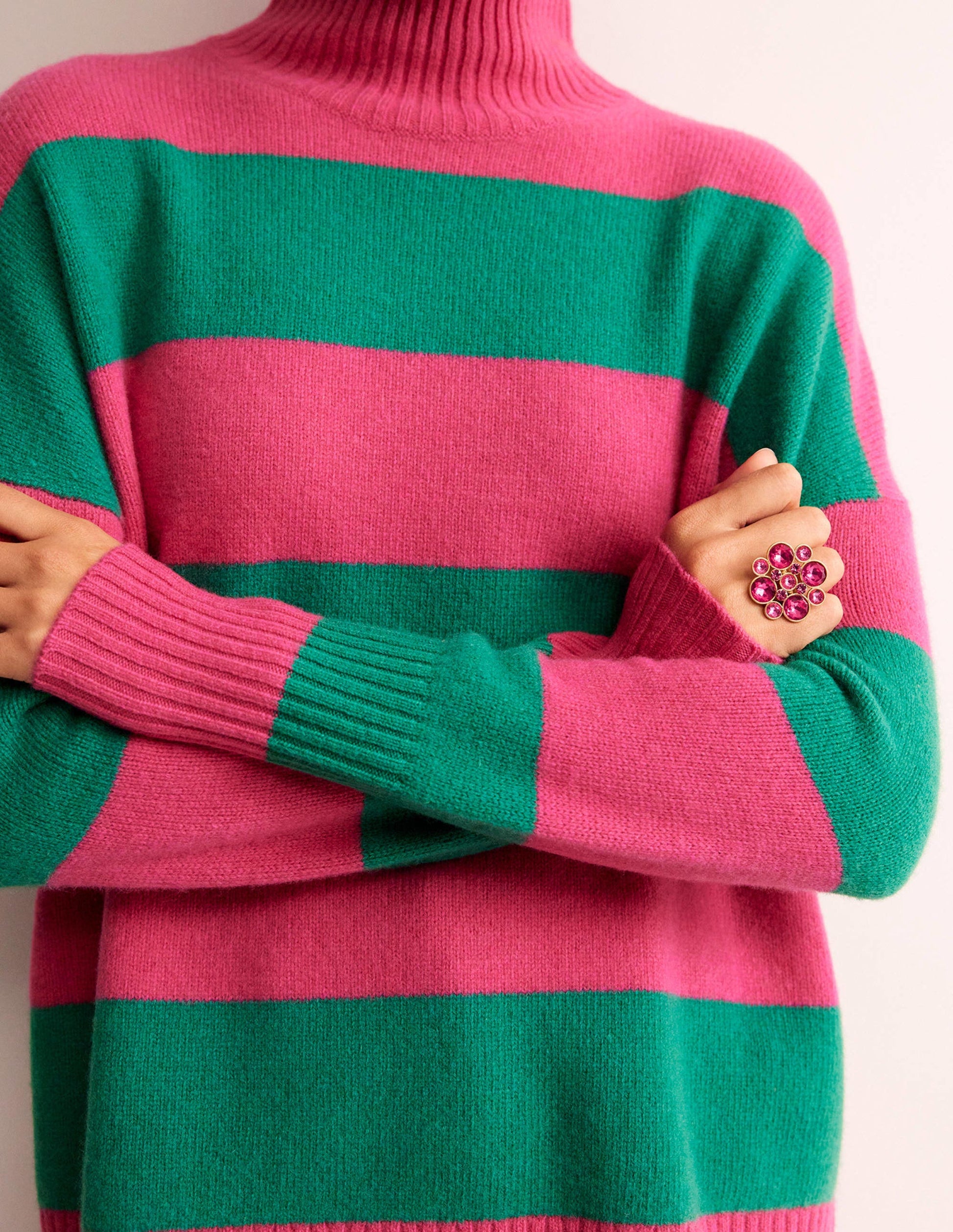Andrea Jewel-Cluster Ring-Hot Pink-1