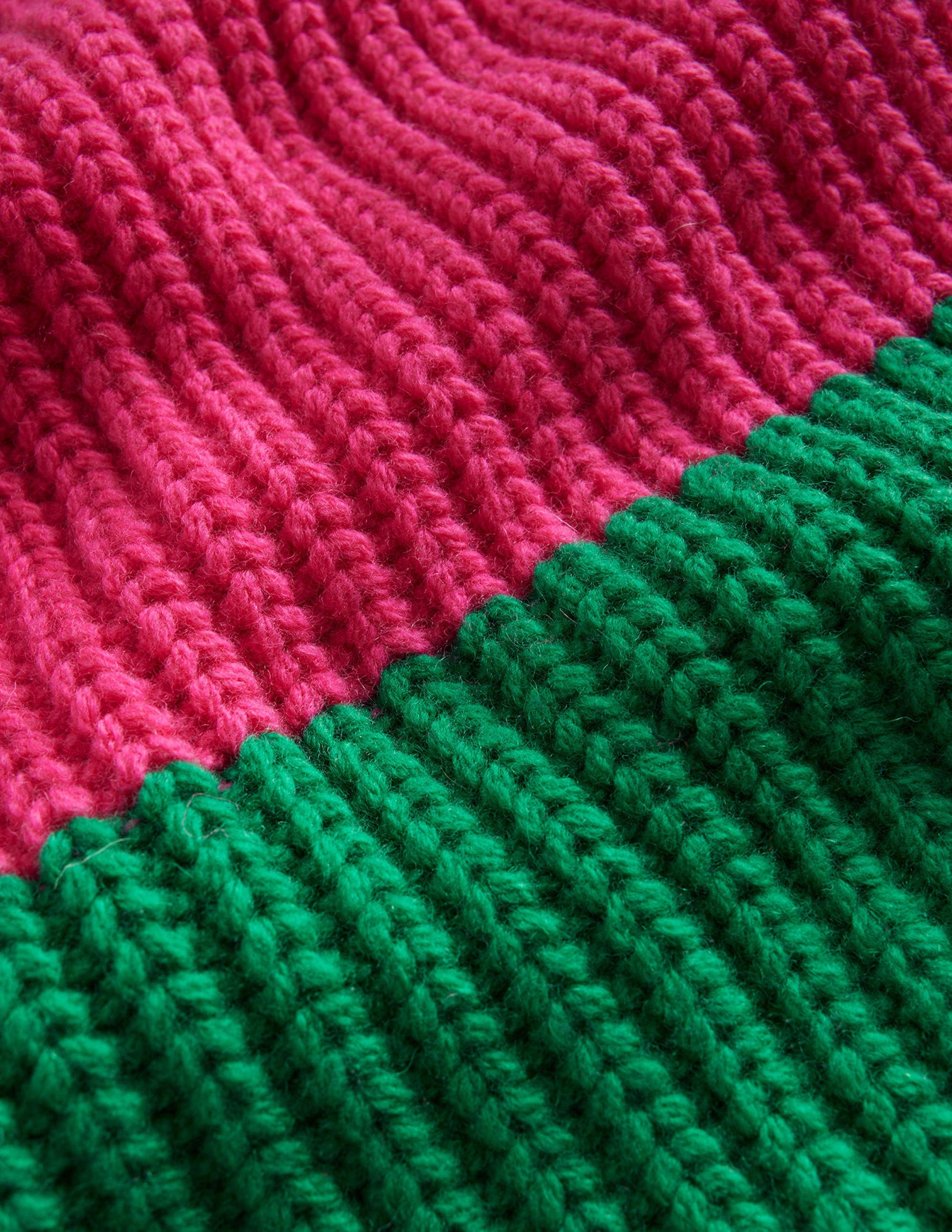 Colour Block Scarf-Vibrant Pink/ Veridian Green-3