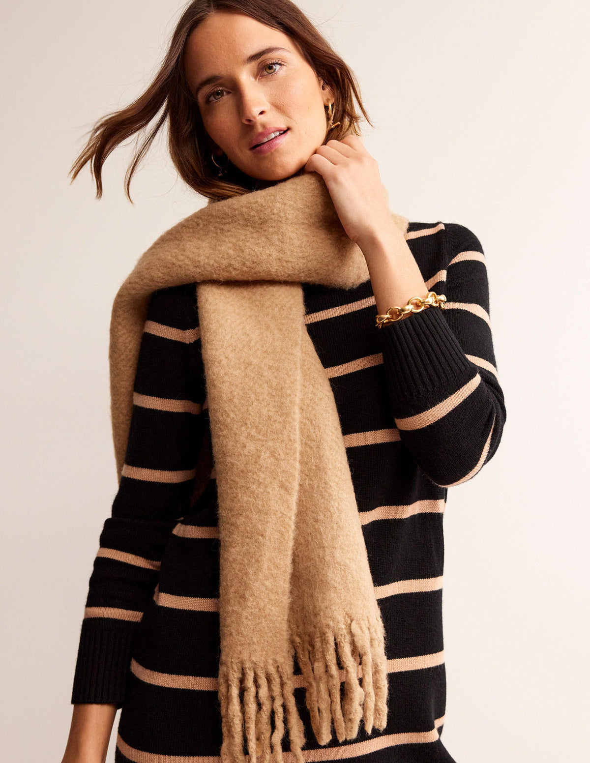Fluffy Scarf-Camel - Image 1