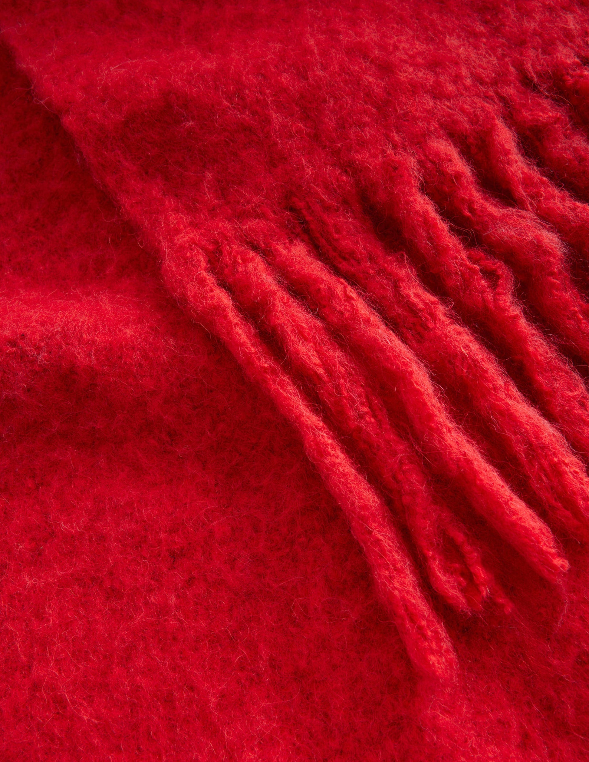 Fluffy Scarf-Brilliant Red-4