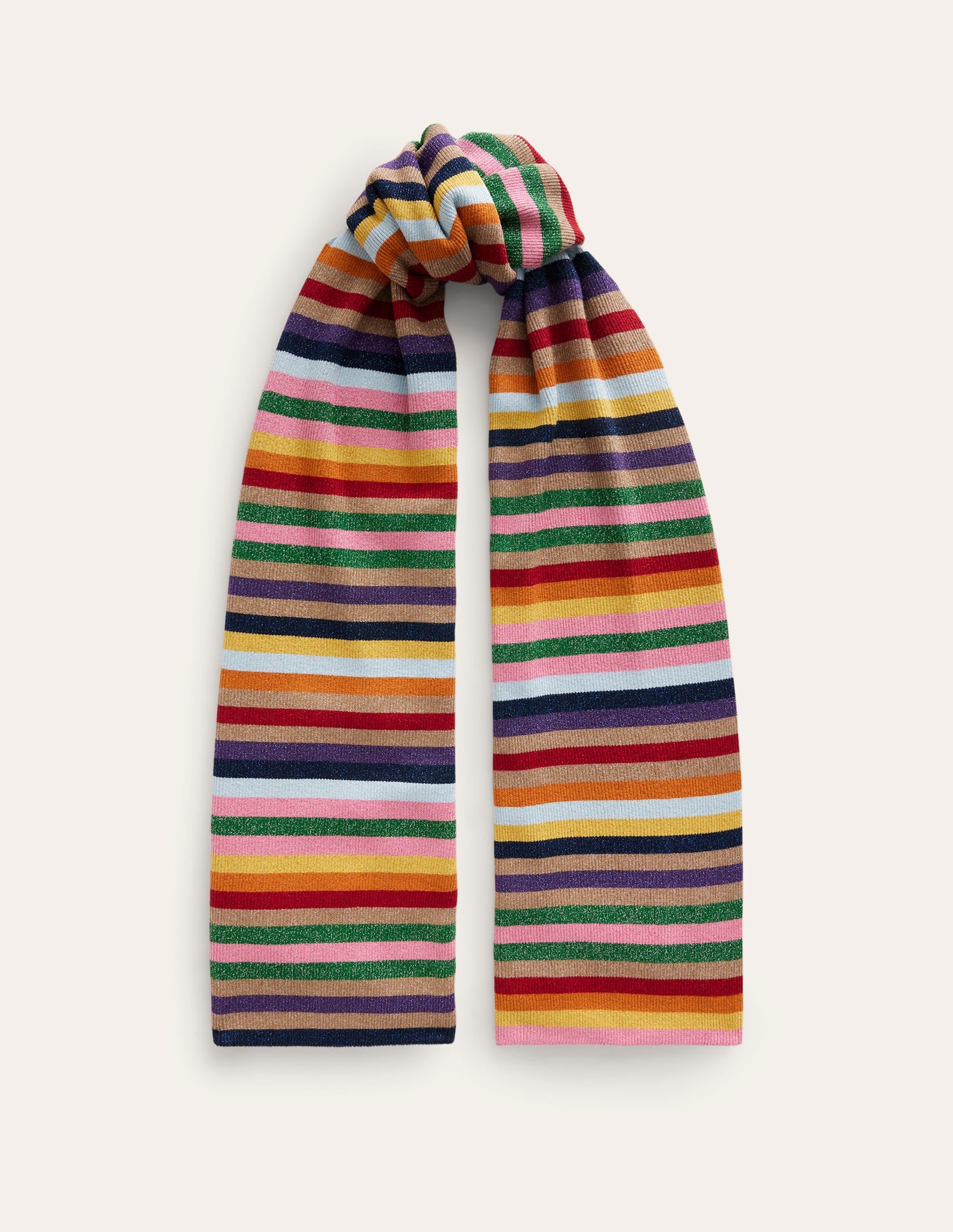 Metallic-Stripe Scarf-Rainbow - Image 2
