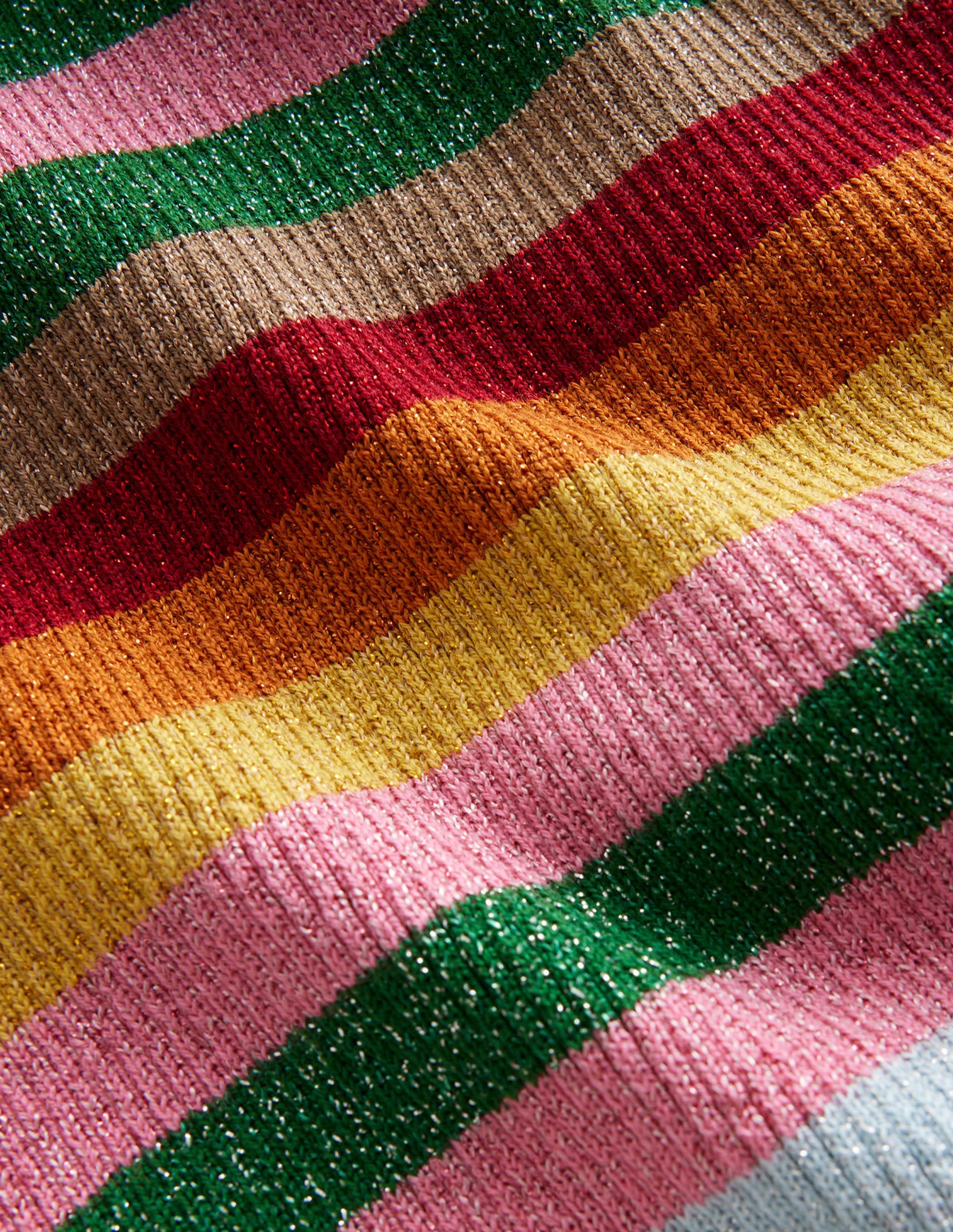 Metallic-Stripe Scarf-Rainbow - Image 3