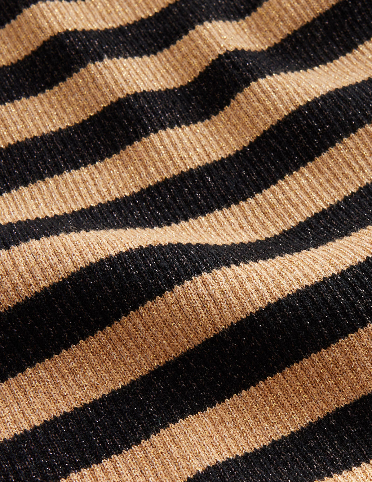 Metallic-Stripe Scarf-Black and Gold - Image 3