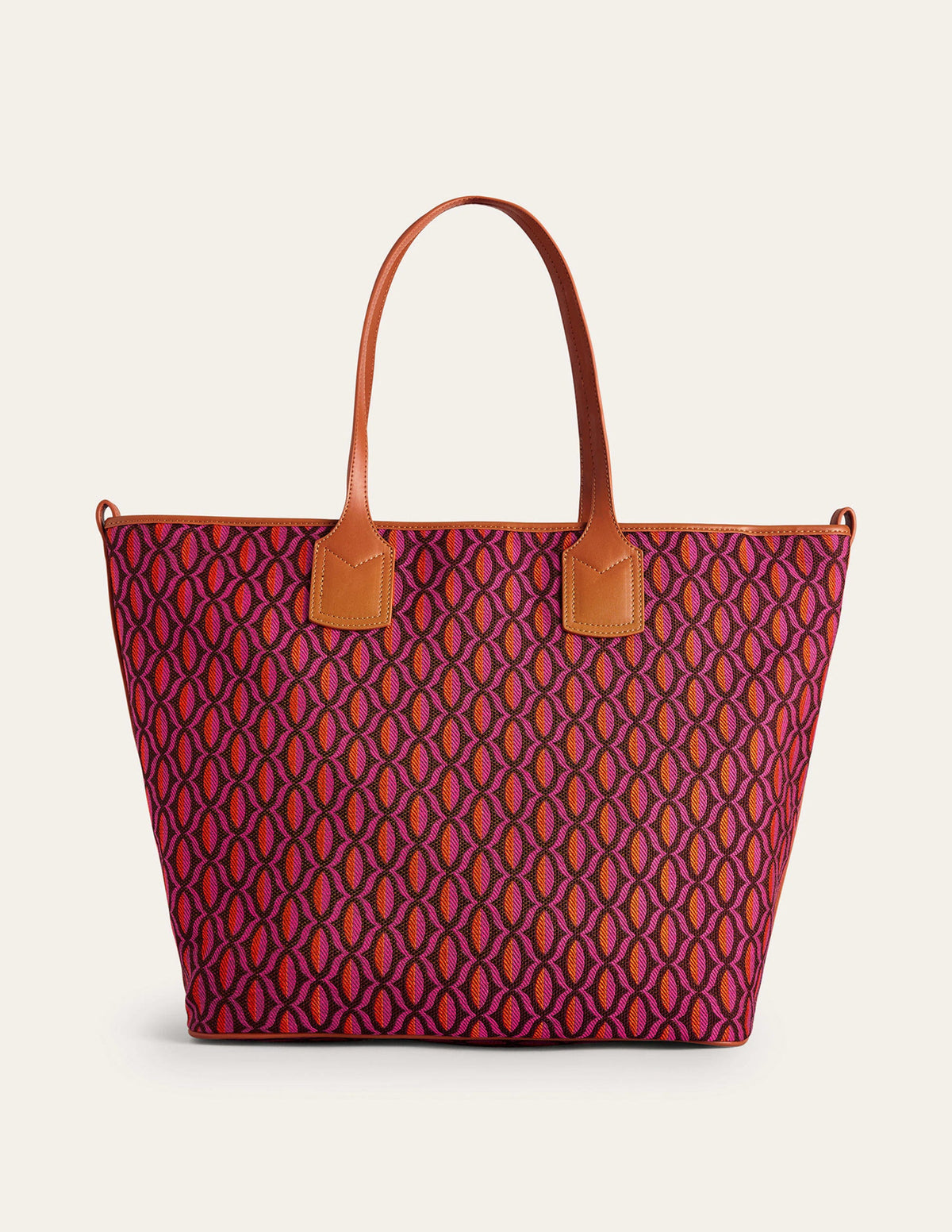 Trapeze Tote Bag-Red Geo-2