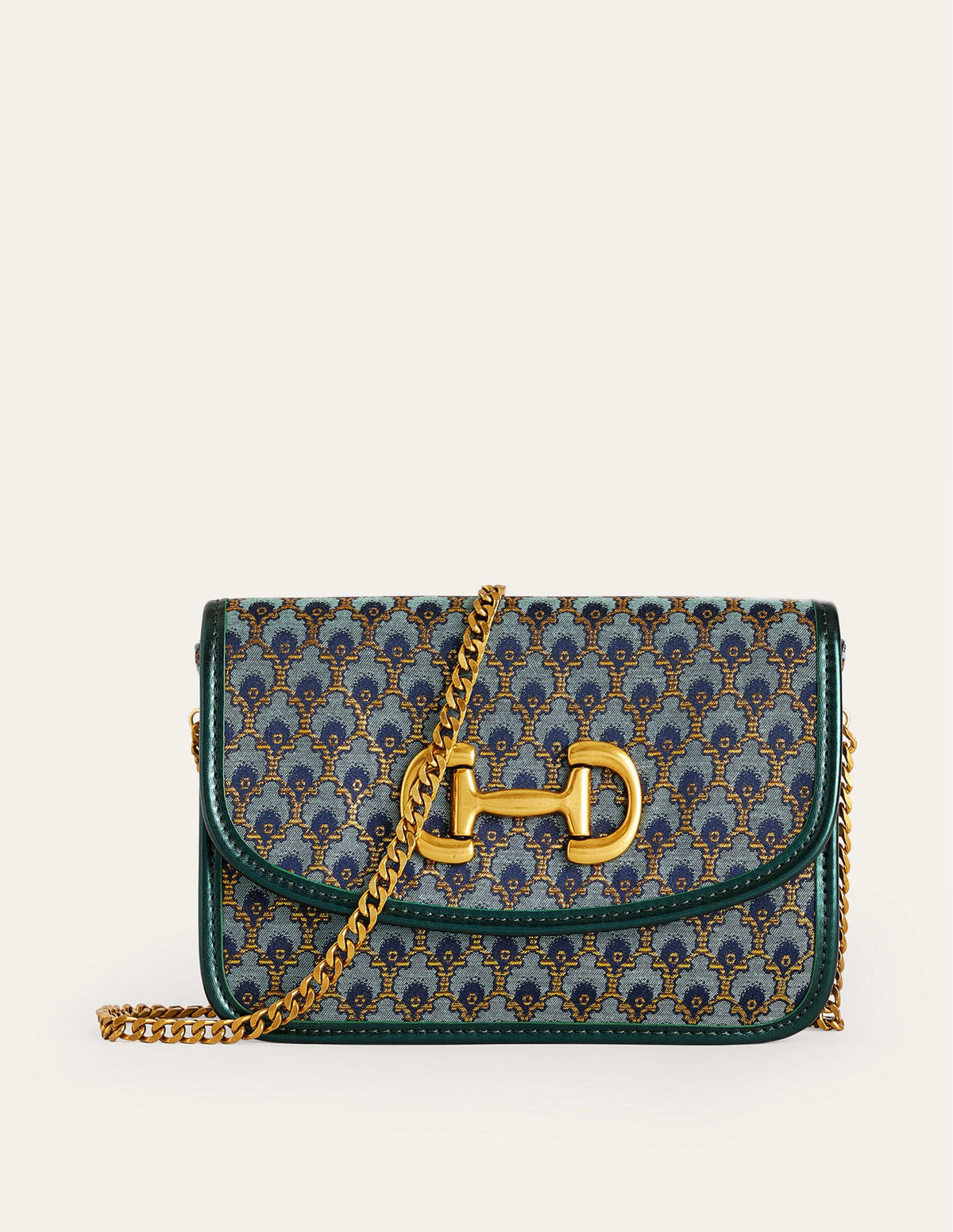 Snaffle-Trim Cross-Body Bag-Jacquard - Image 2