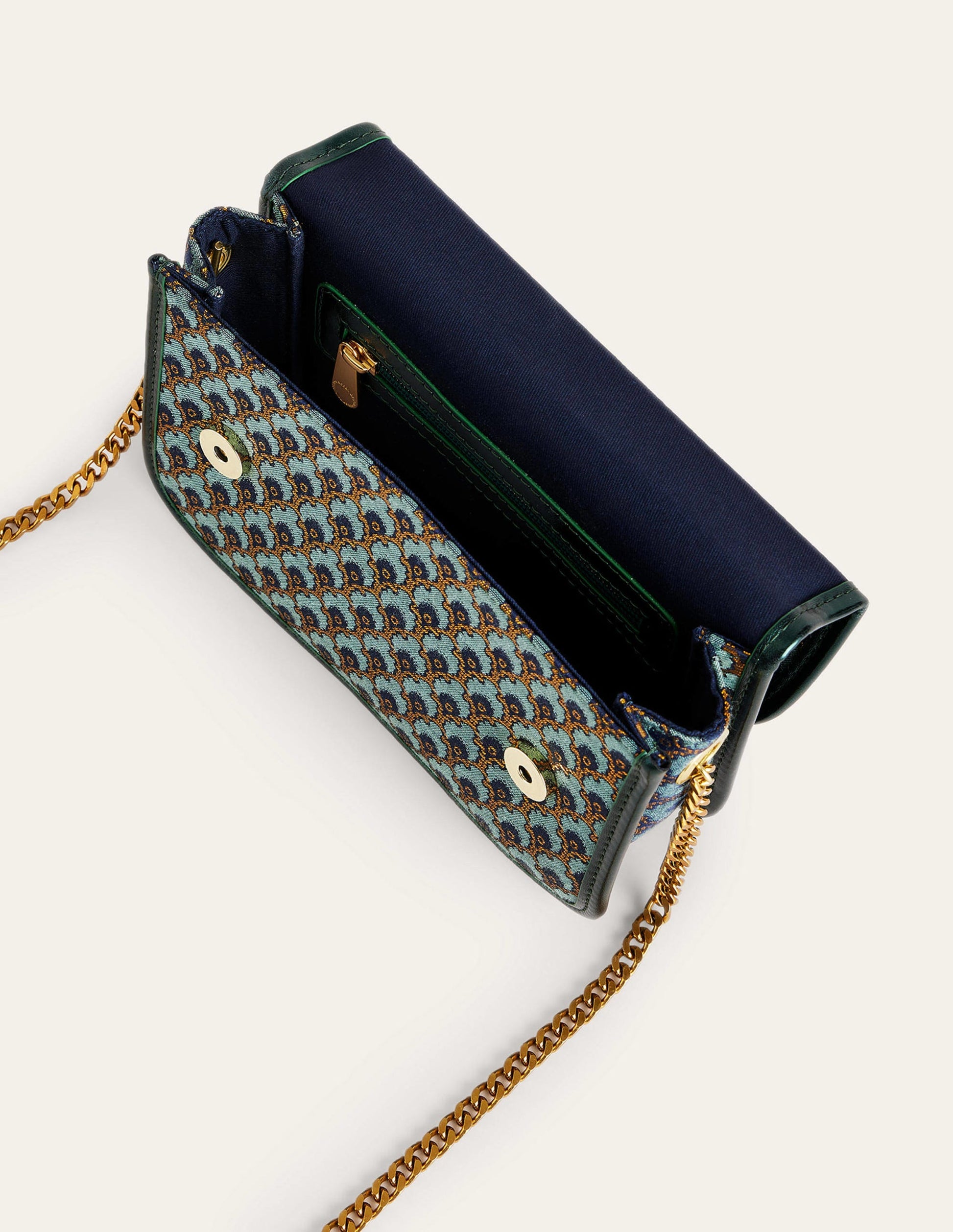 Snaffle-Trim Cross-Body Bag-Jacquard-4