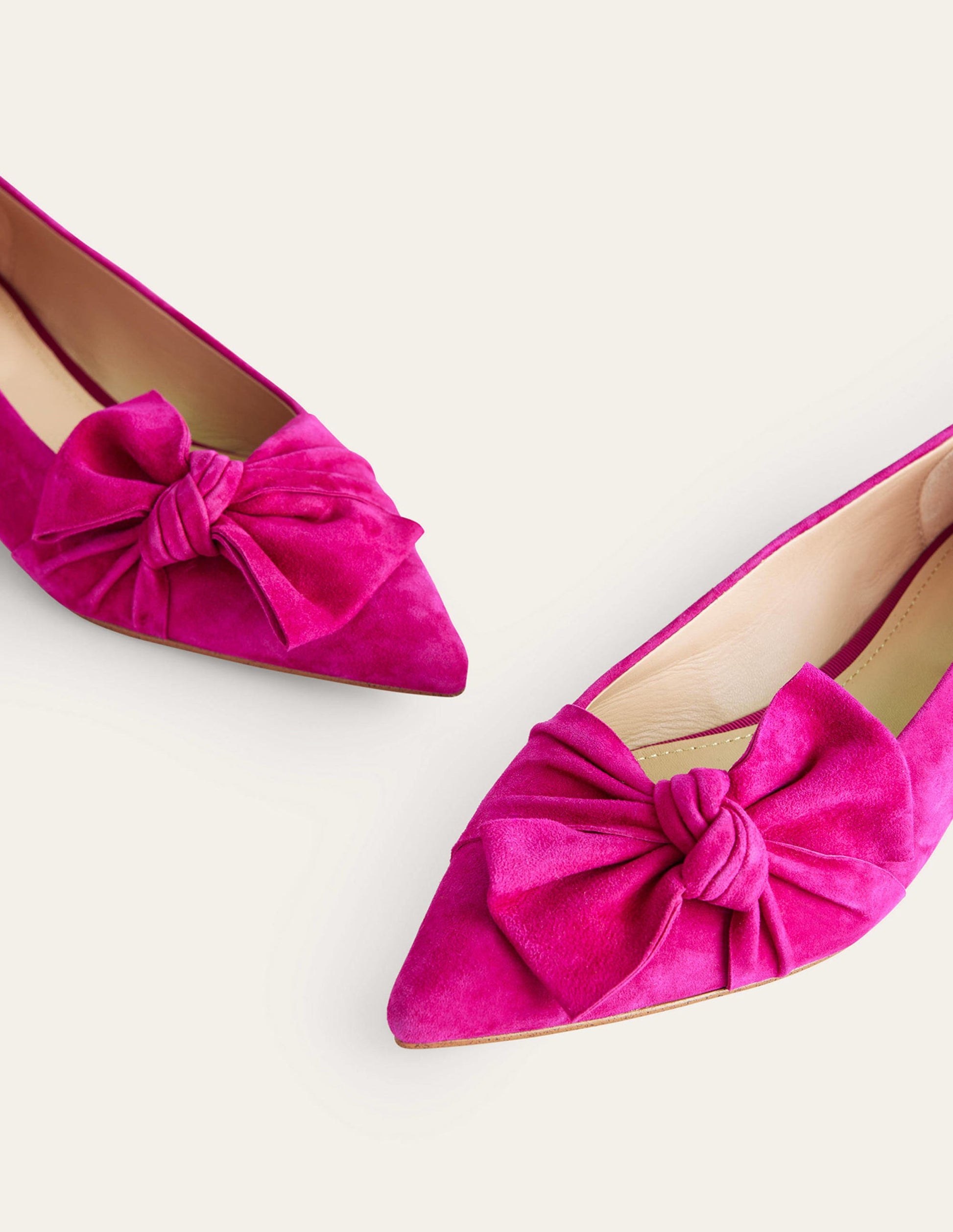 Bow Ballet Flats-Vibrant Plum Suede-4