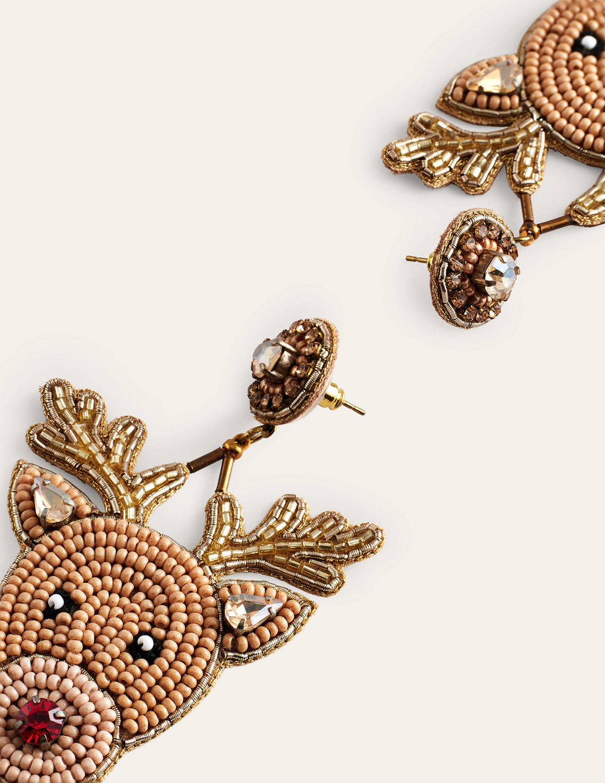 Festive Embellished Earrings-Rudolph-3
